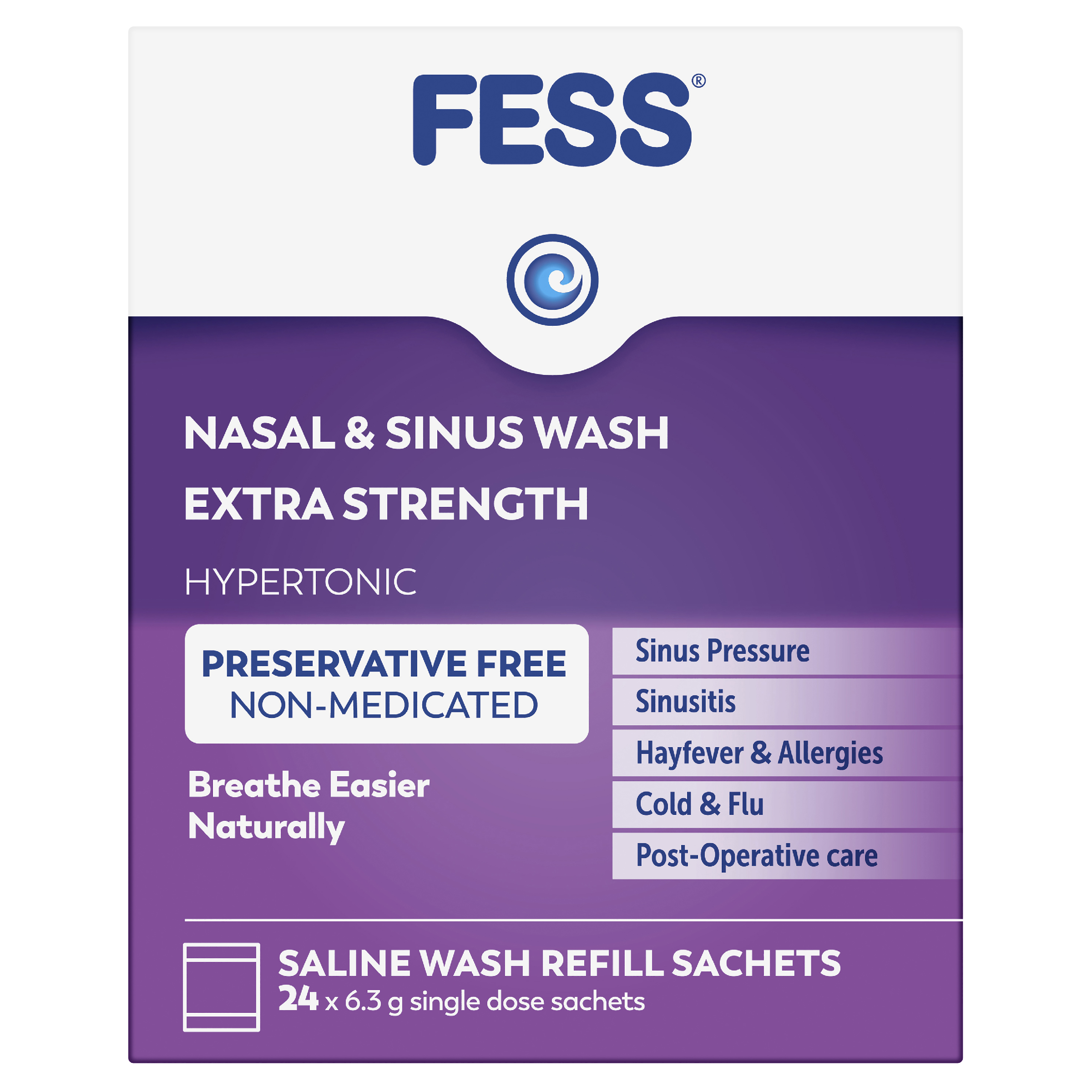 FESS NASAL & SINUS WASH EXTRA STRENGTH REFILL SACHET 24 - Image 8