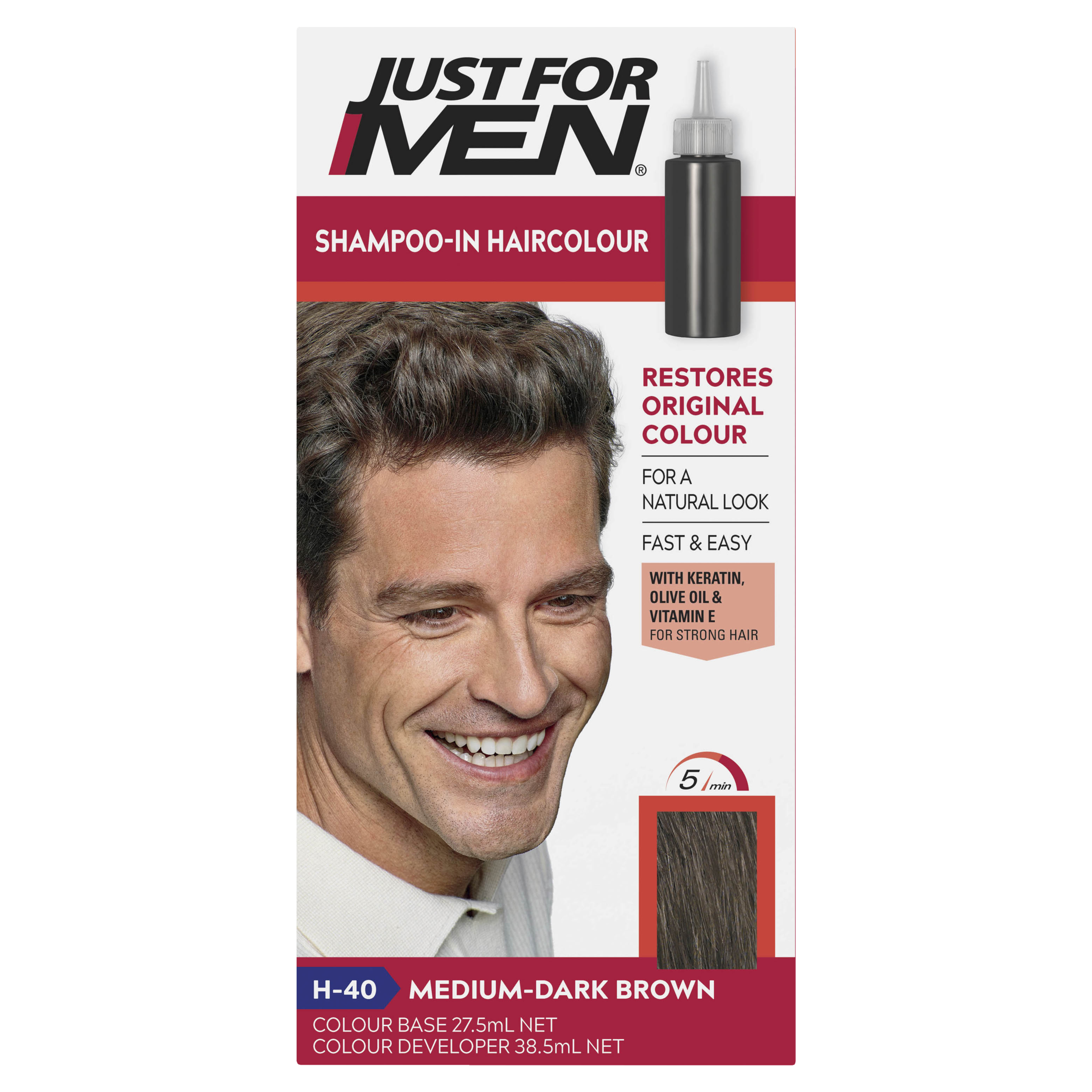 JUST FOR MEN MEDIUM DARK BROWN - Image 2