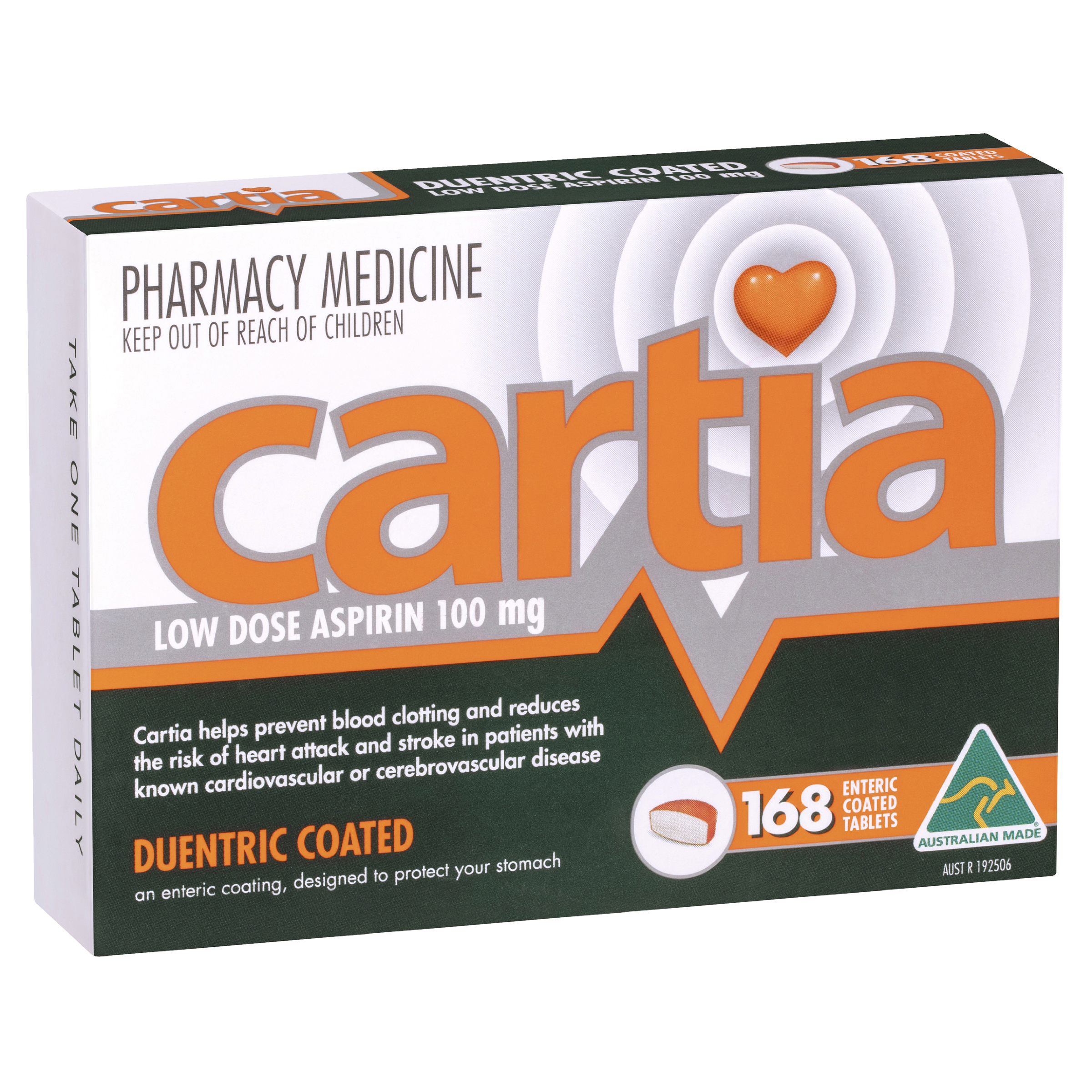 CARTIA ASPIRIN 100MG 168 TABLET