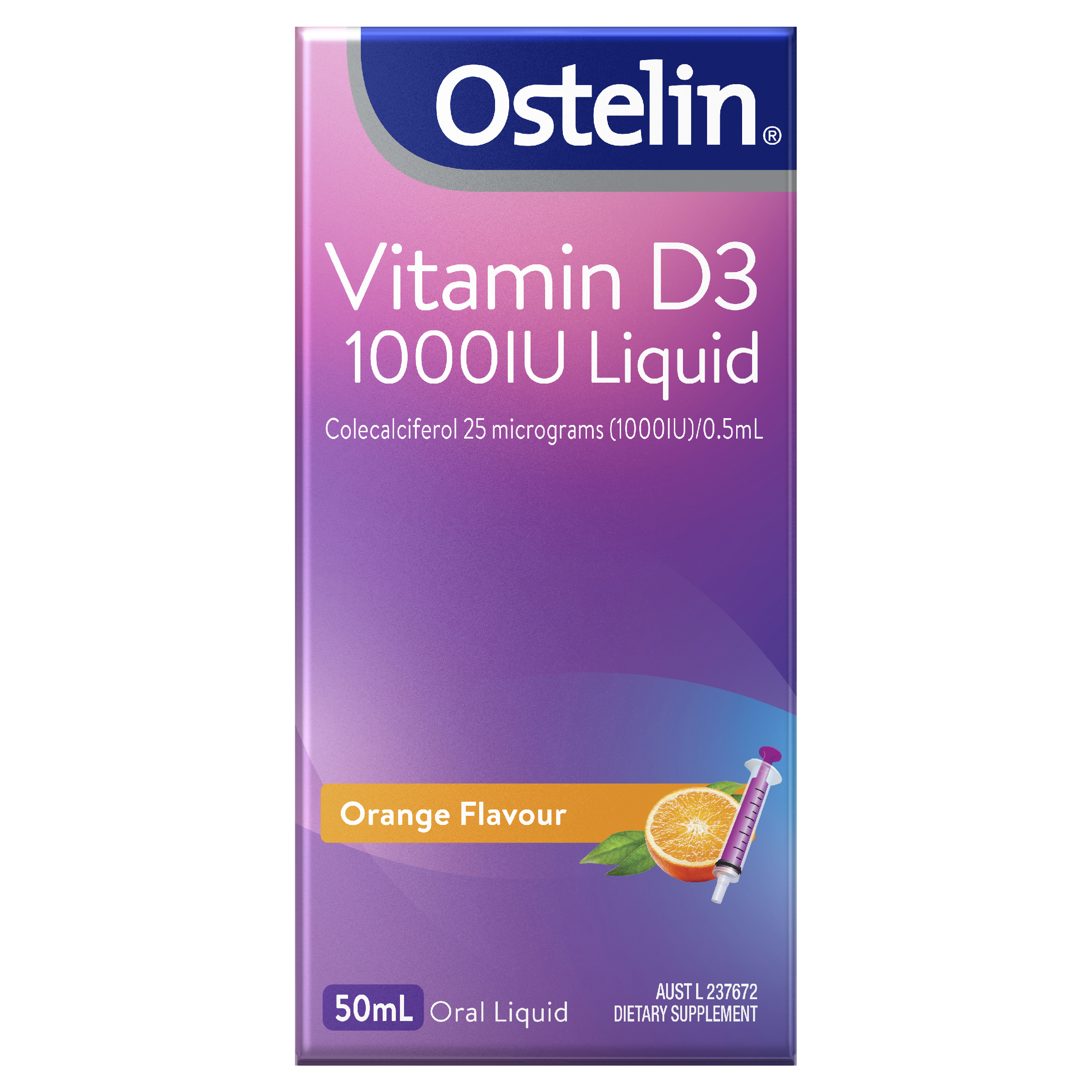 OSTELIN VITAMIN D3 1000IU ORANGE LIQUID 50ML
