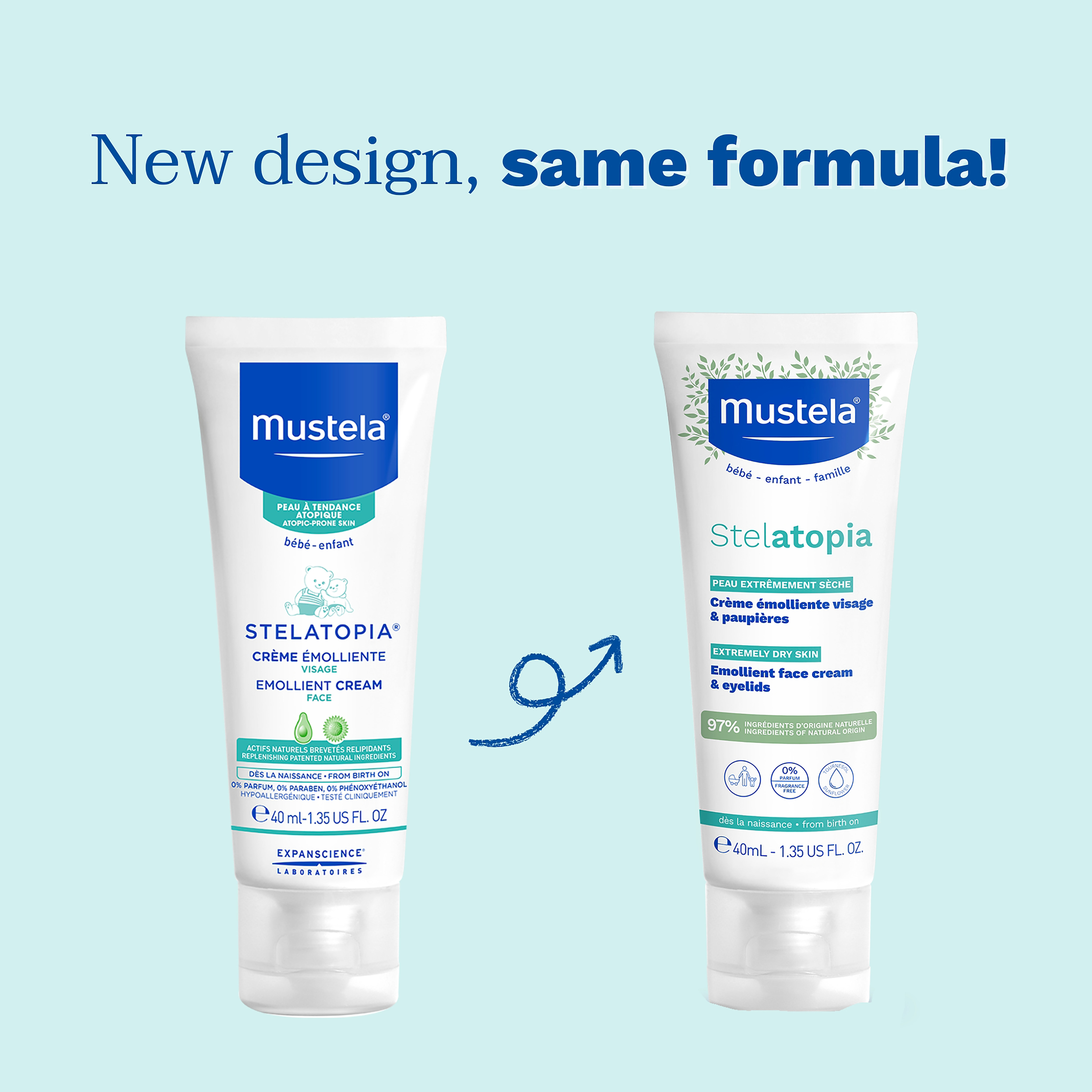 MUSTELA BEBE STELATOPIA EMOLLIENT FACE CREAM 40ML - Image 3