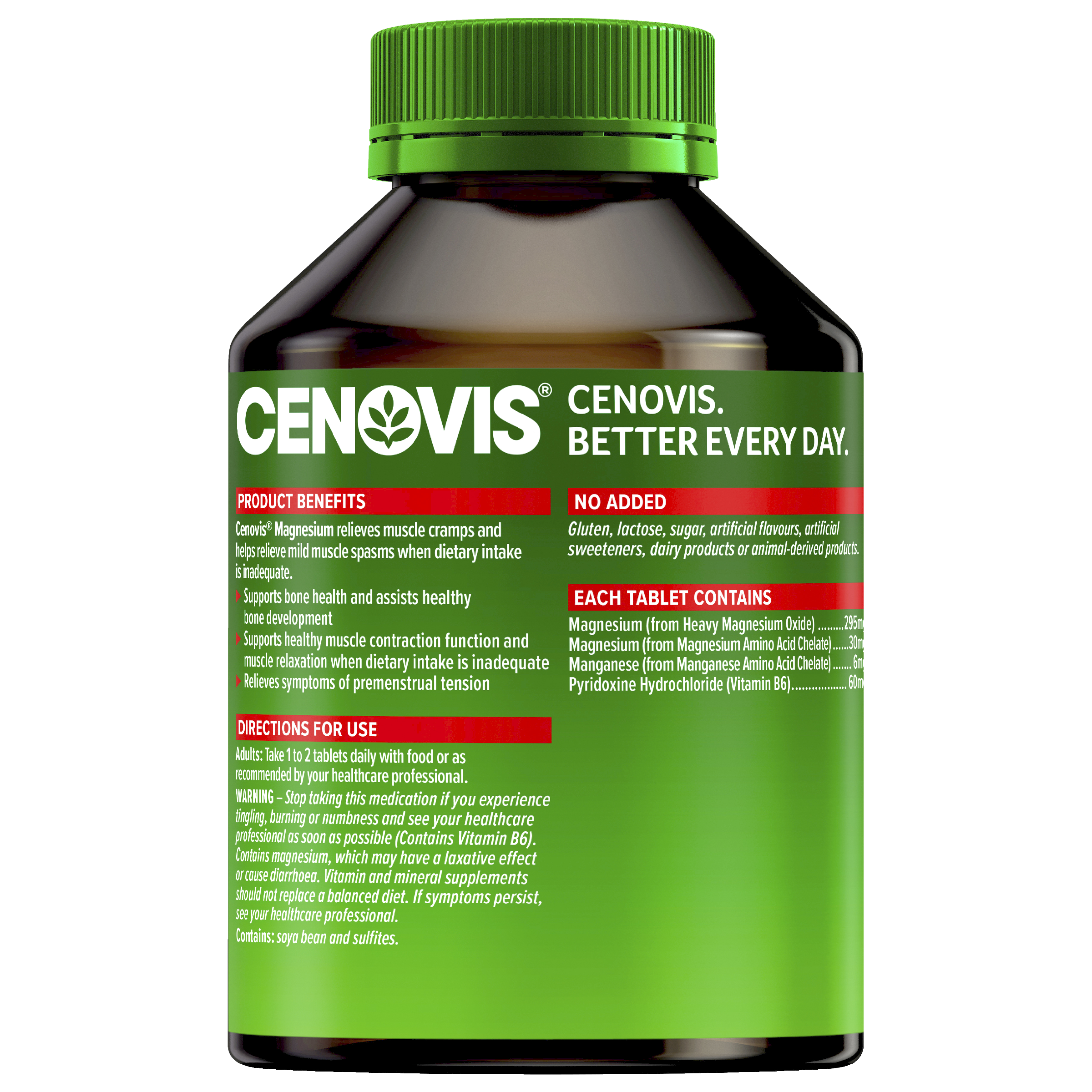 CENOVIS MAGNESIUM 200 TABLETS - Image 2