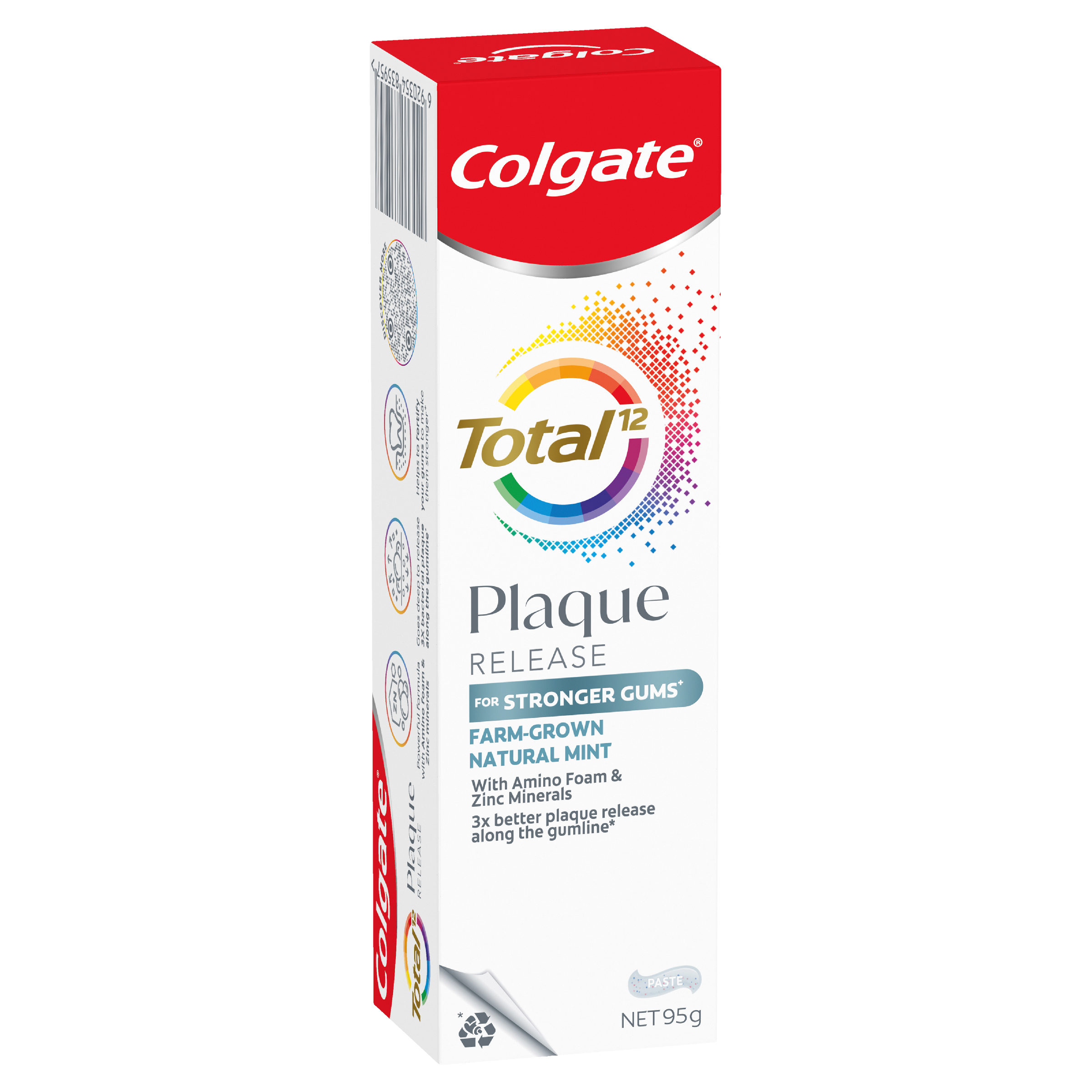 COLGATE TOOTHPASTE TOTAL PLAQUE NATURAL MINT 95