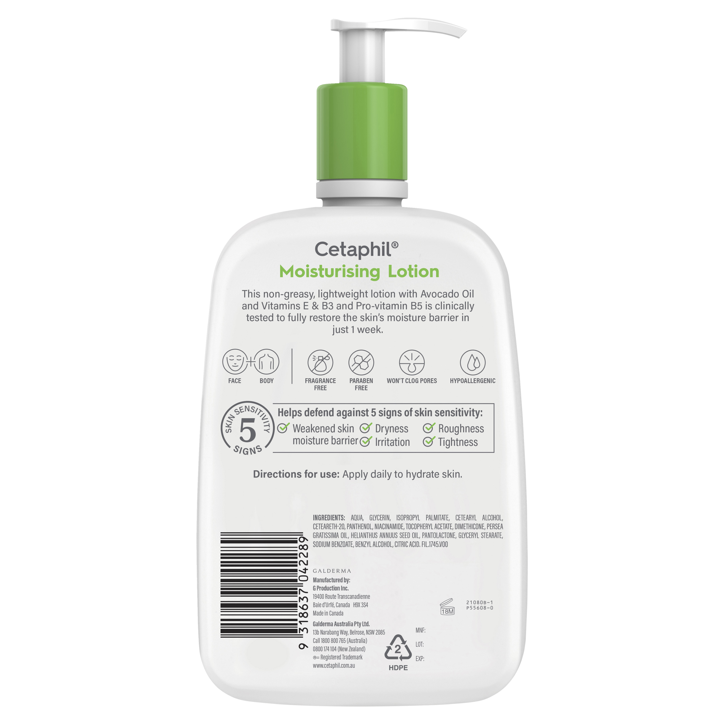 CETAPHIL MOISTURISING LOTION 1L - Image 2