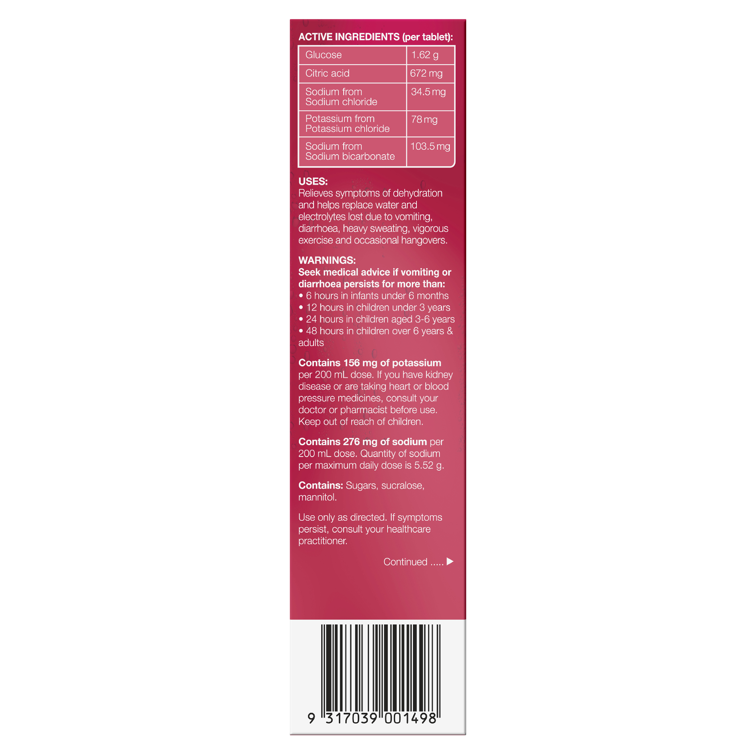 HYDRALYTE EFFERVESCENT STRAWBERRY KIWI 20 TABLETS - Image 7