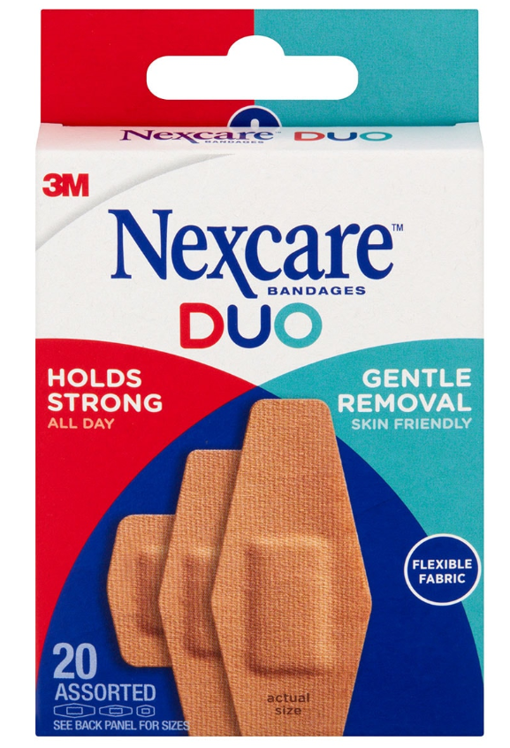 NEXCARE DUO FABRIC ASSORTED 20 PACK