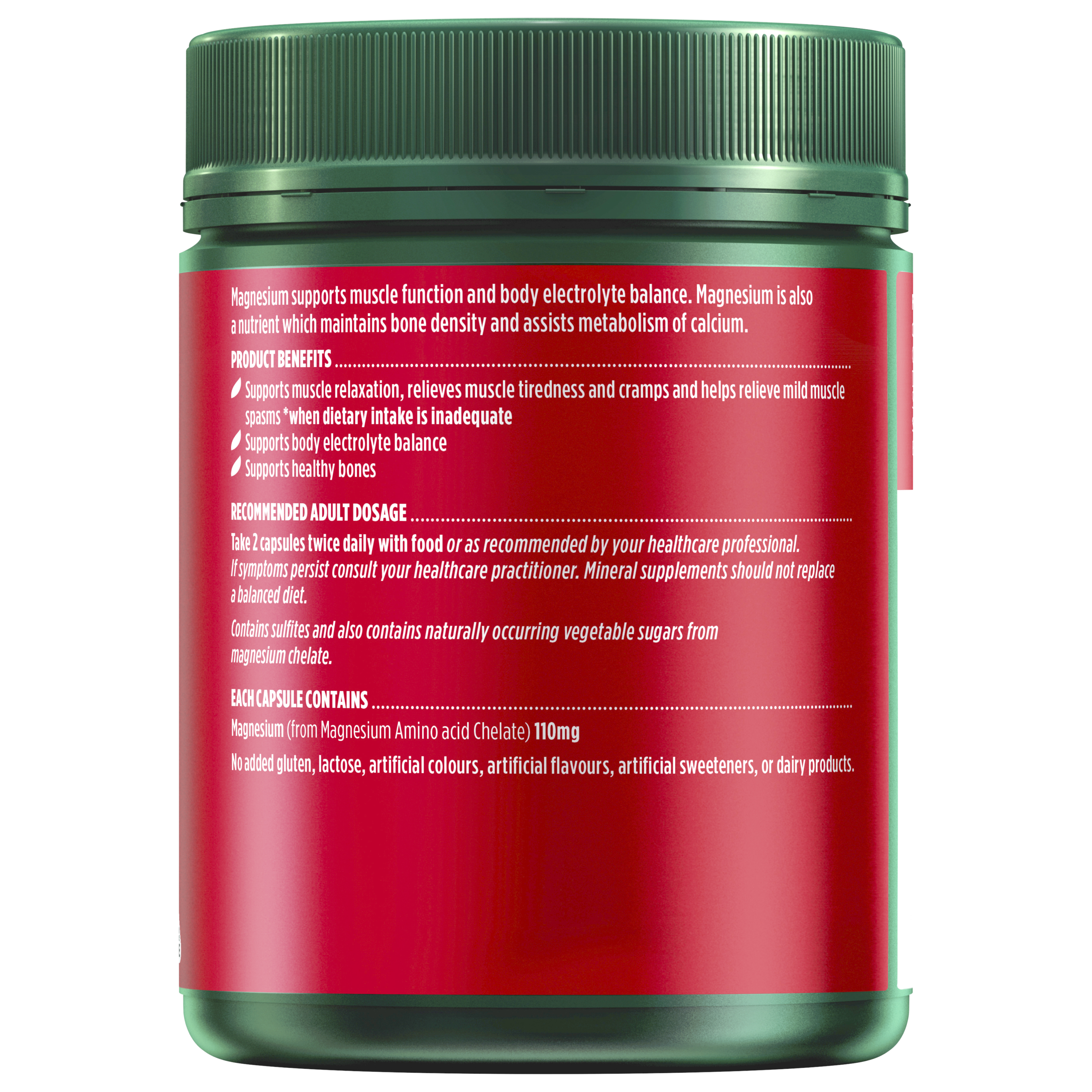 NATURES OWN MAGNESIUM CHELATE 500MG 300 CAPSULES - Image 2