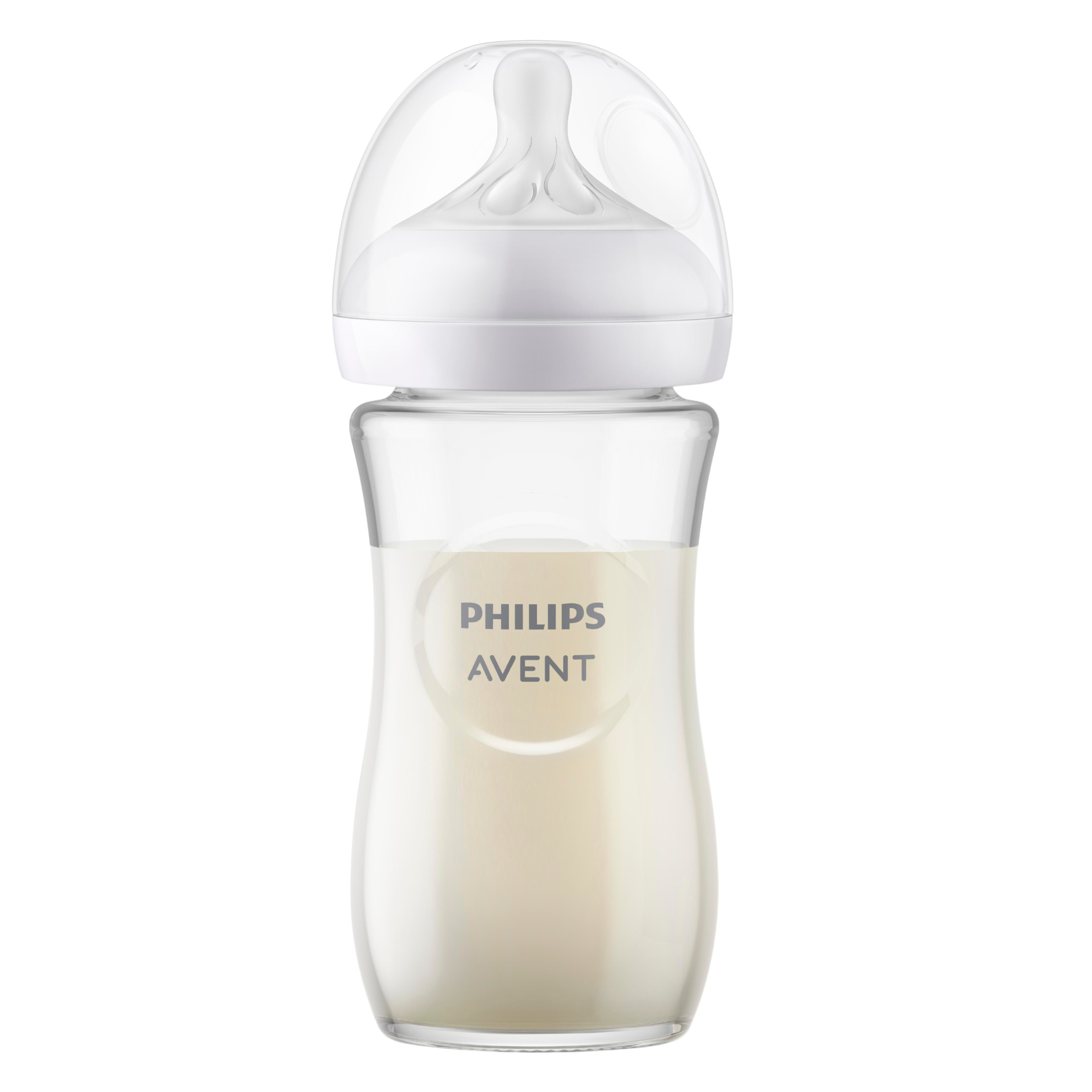AVENT NATURAL RESPONSE GLASS FEEDING BOTTLE 240ML - Image 2