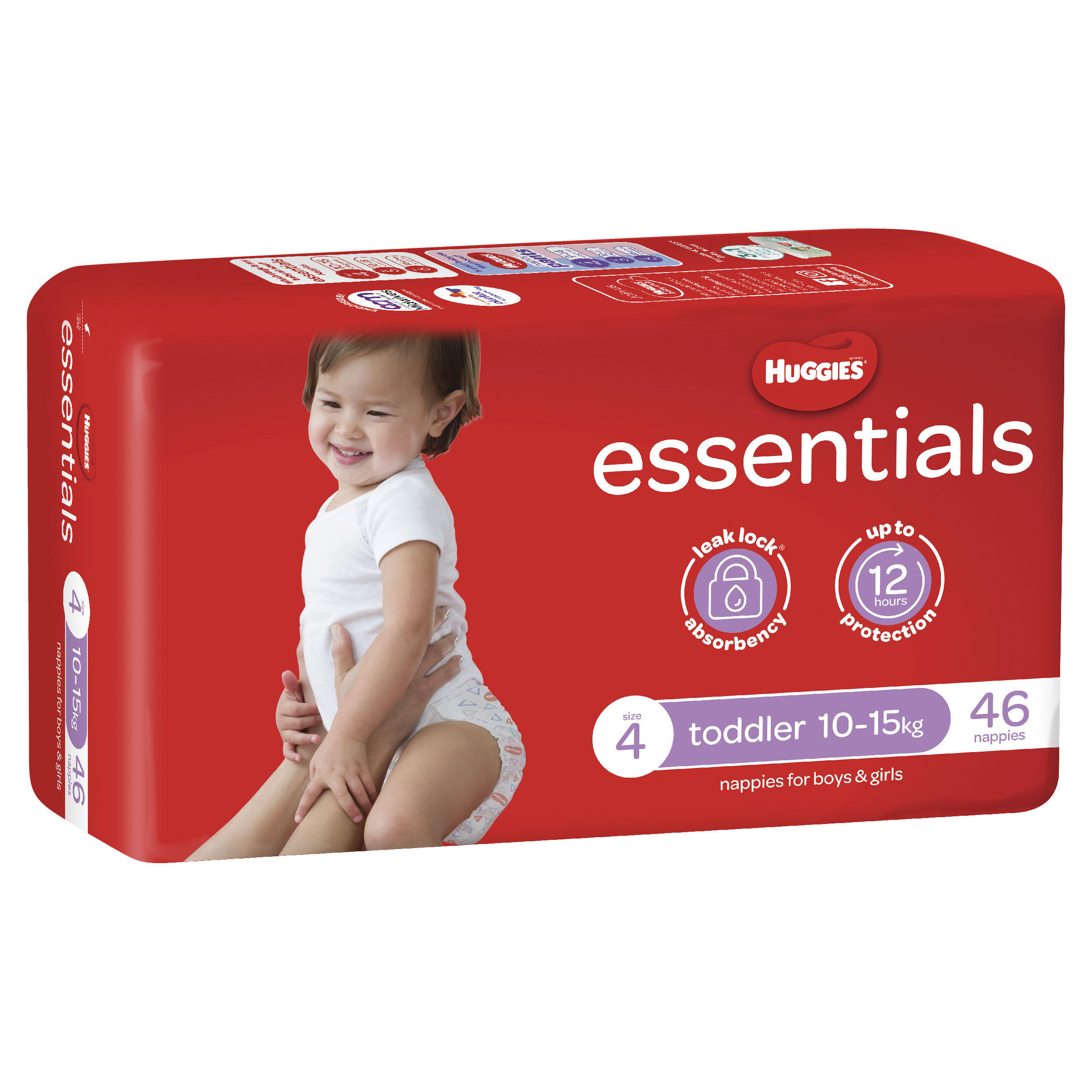 HUGGIES ESSENTIALS NAPPIES TODDLER 46 PACK