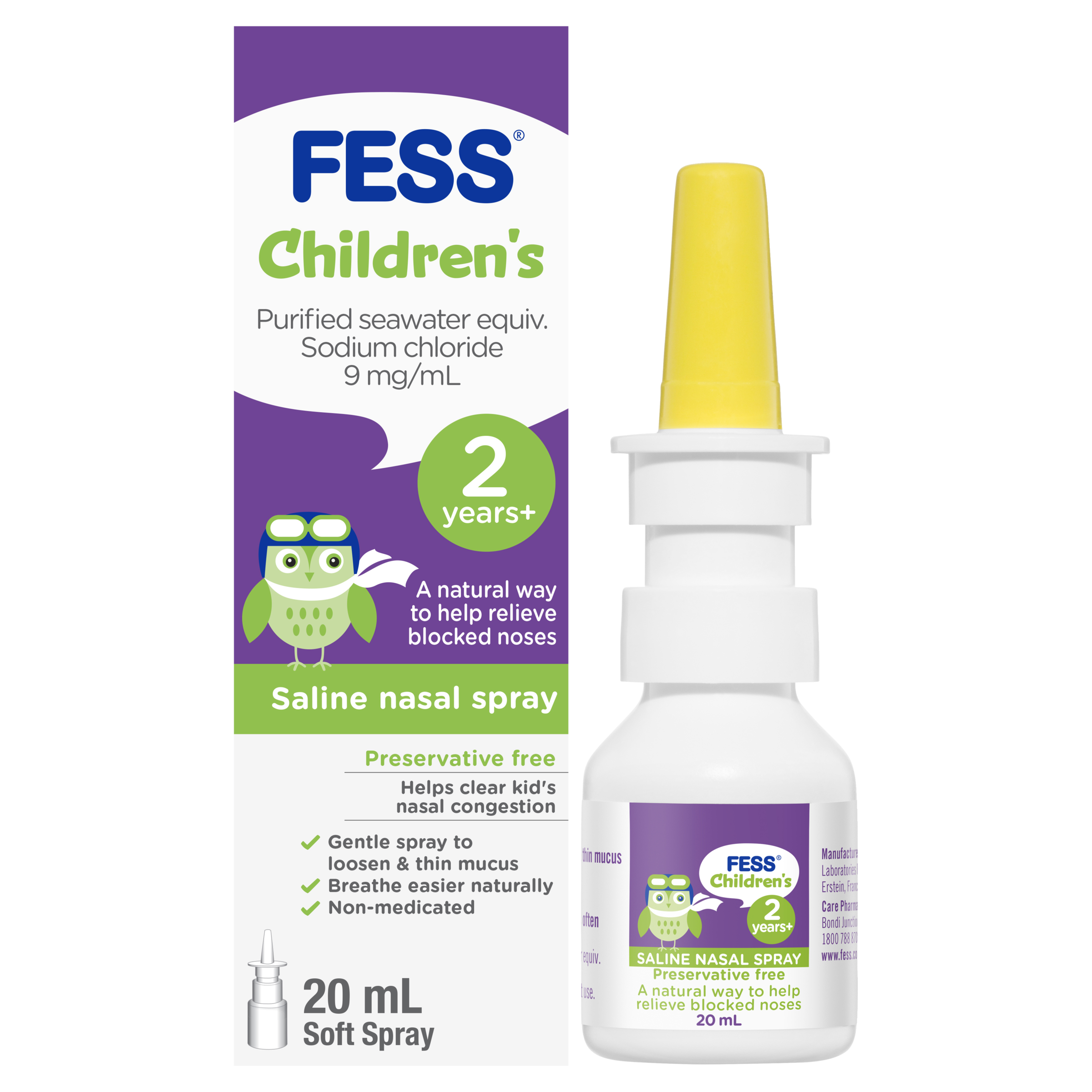 FESS CHILDRENS SALINE NASAL SPRAY 20ML - Image 11