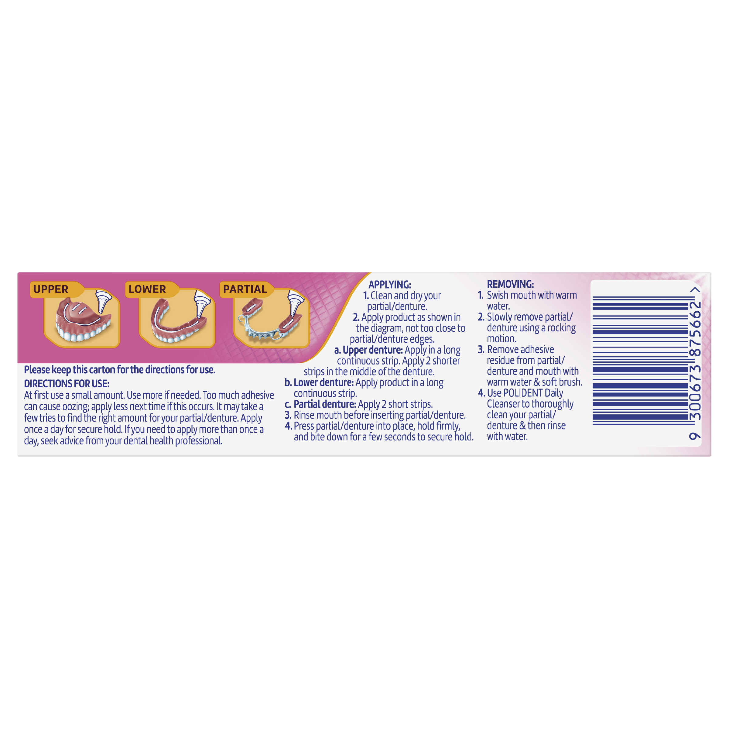 POLIDENT DENTURE ADHESIVE HOLD &COMFORT CREAM 40G - Image 4