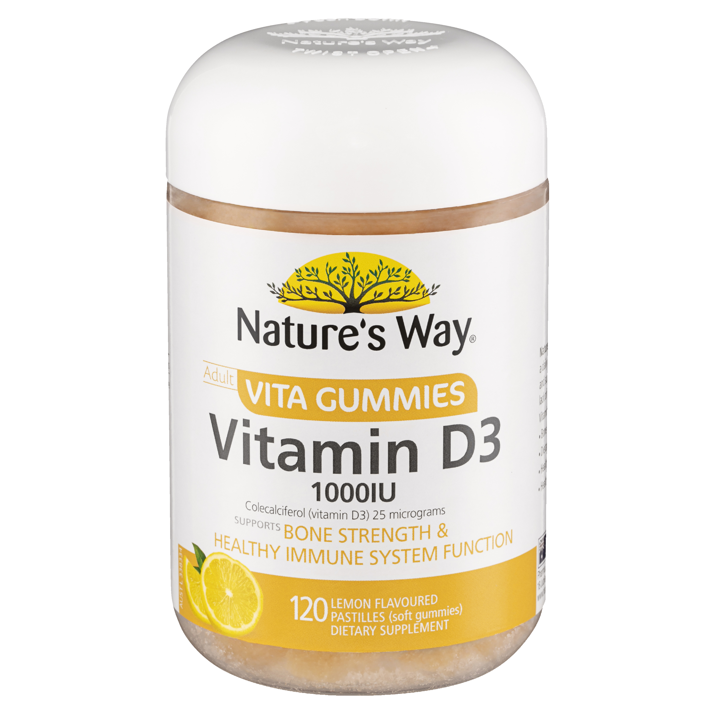 NATURES WAY ADULT GUMMIES VIT D3 1000IU 120 - Image 3