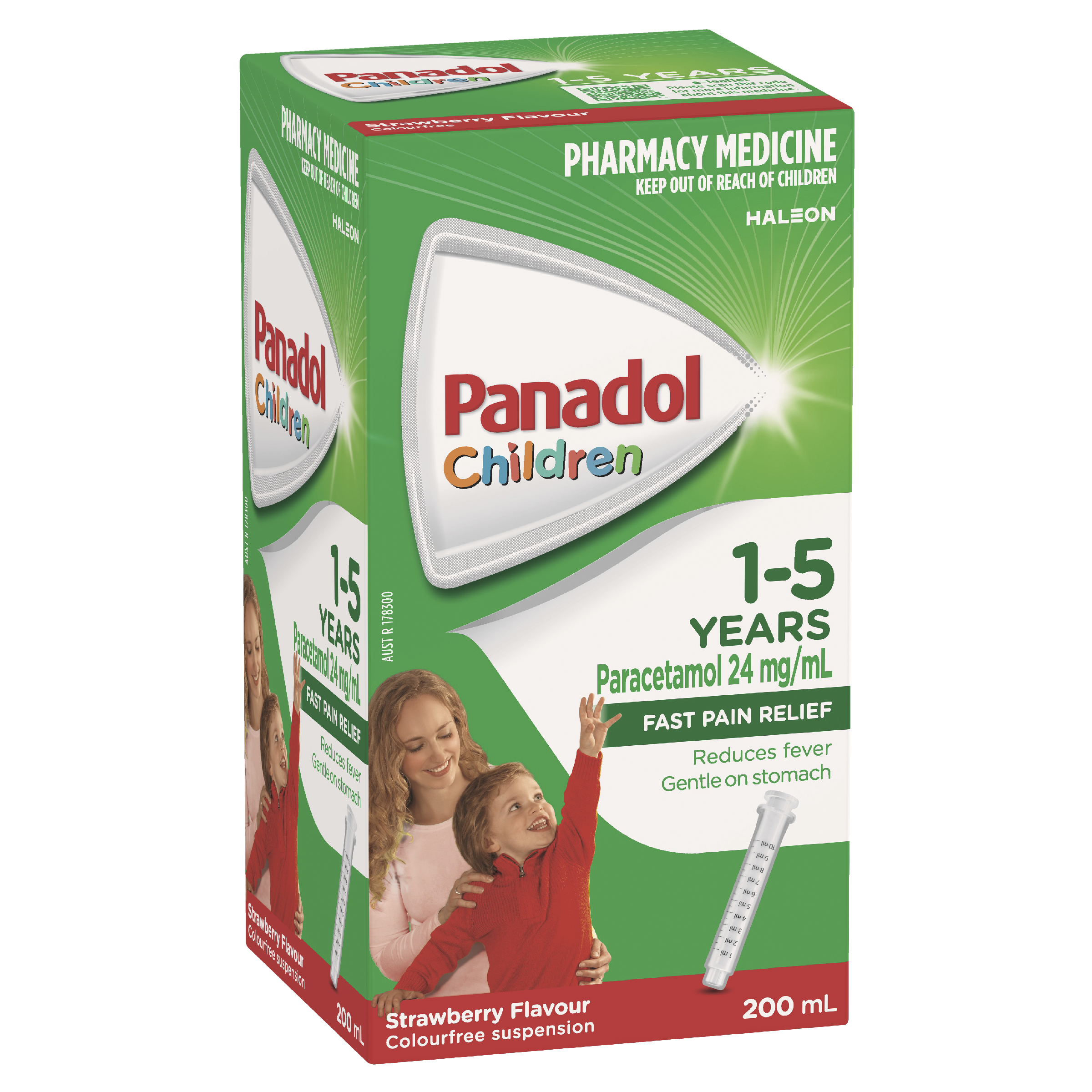 PANADOL CHILDREN 1 YEARS - 5 YEARS STRAWBERRY SUSPENSION 200ML