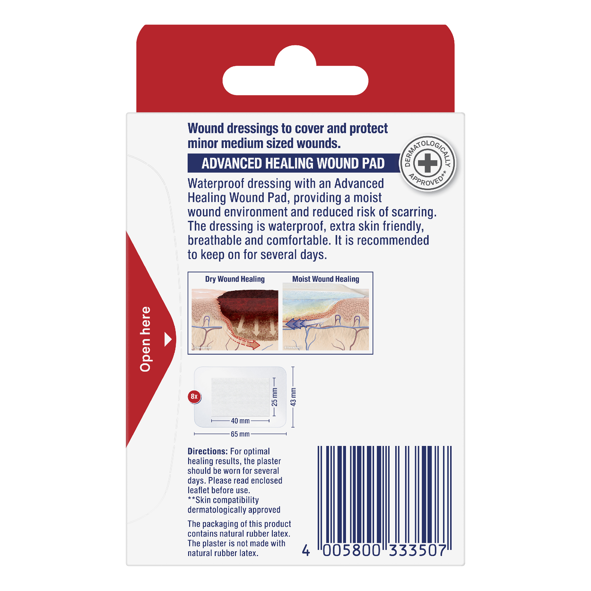 ELASTOPLAST WATERPROOF XL FAST HEALING DRESSING 8 PACK - Image 2