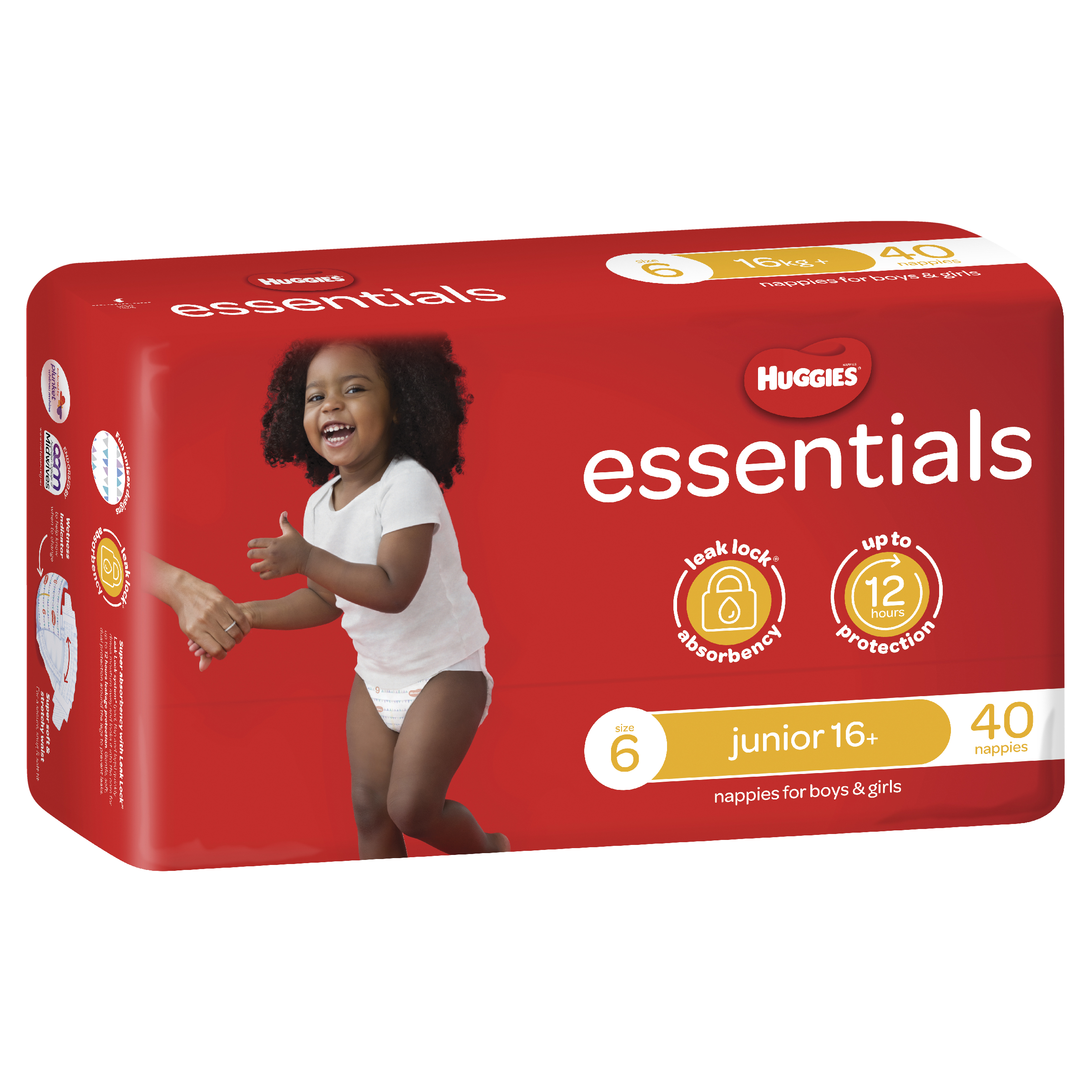 HUGGIES ESSENTIALS NAPPIES JUNIOR 40 PACK