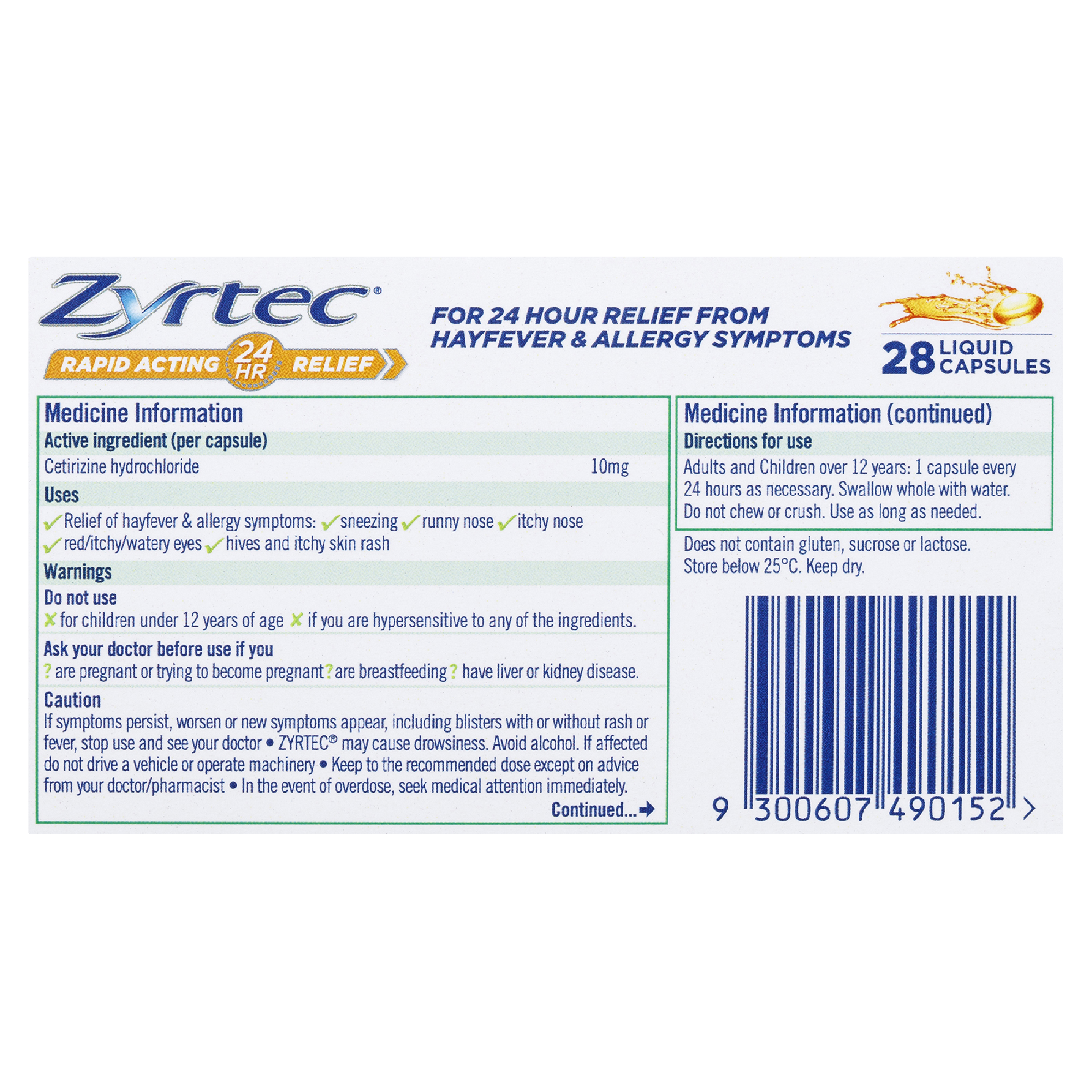 ZYRTEC LIQUID 28 CAPSULES - Image 4