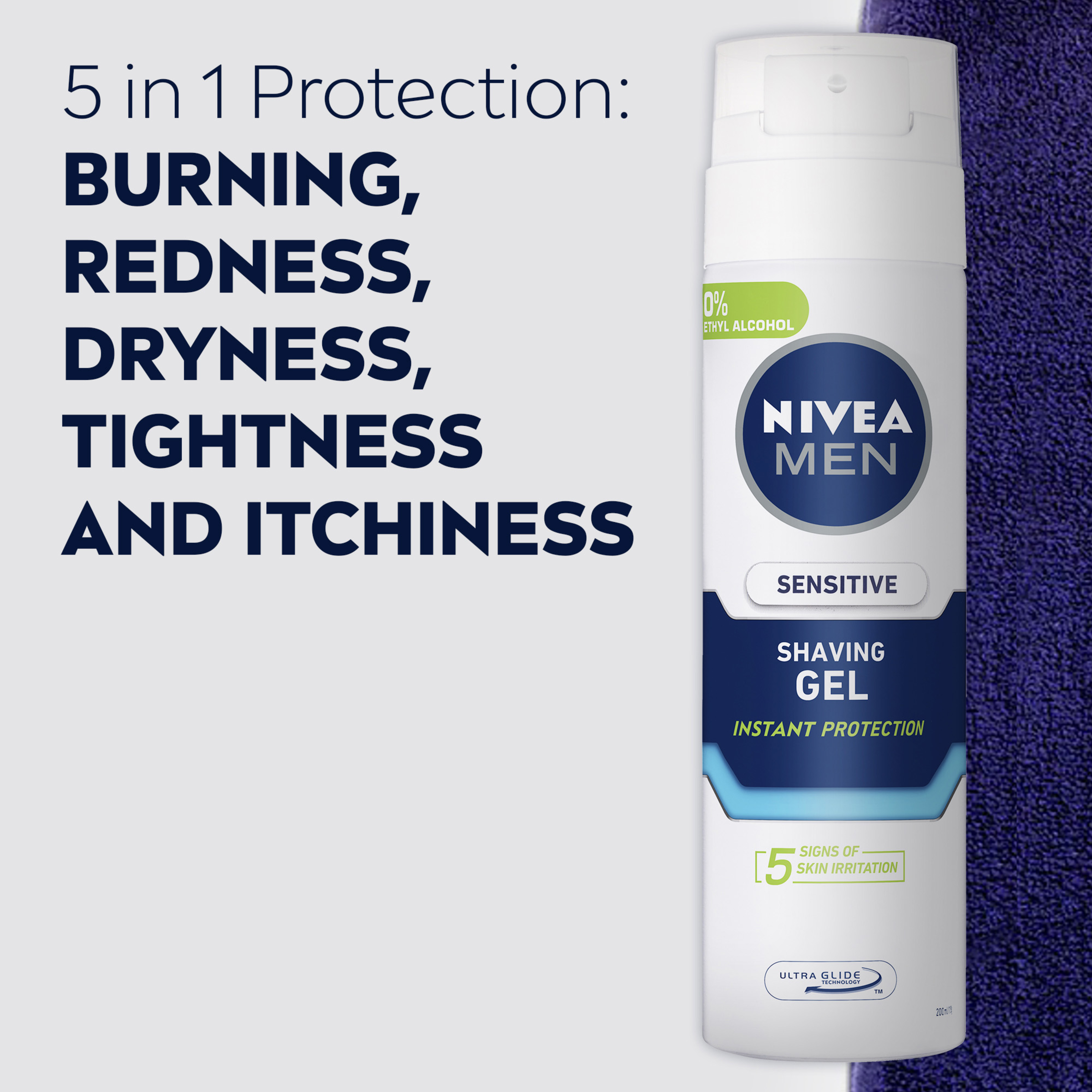 NIVEA MEN SHAVING GEL SENSITIVE  200ML - Image 3