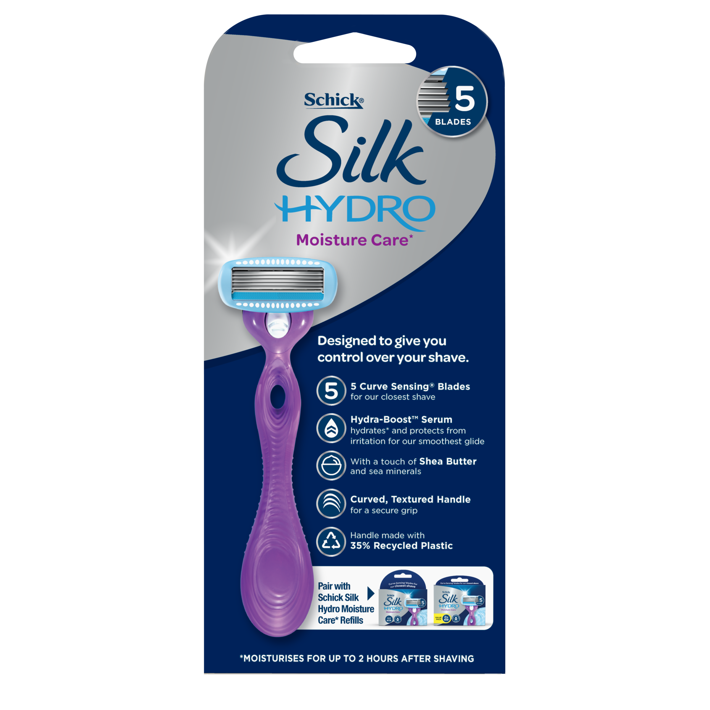 SCHICK HYDRO SILK RAZOR + 2 BLADES - Image 4