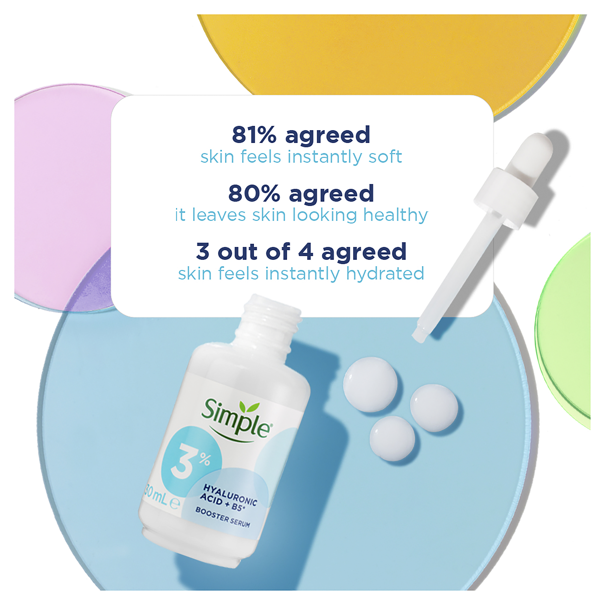 SIMPLE 3% HYALURONIC ACID + B5 BOOSTER SERUM 30ML - Image 3