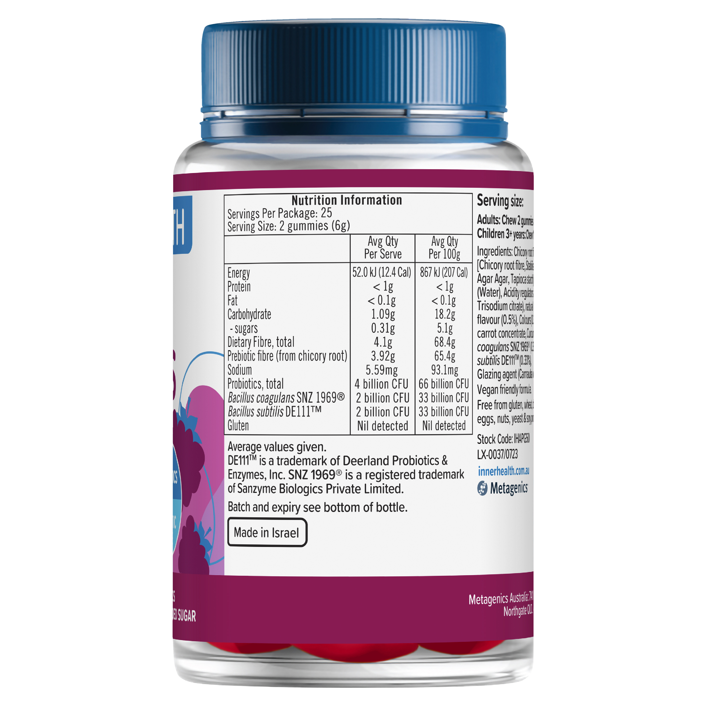 INNER HEALTH 3 IN 1 PROBIOTIC 50 GUMMIES - Image 4