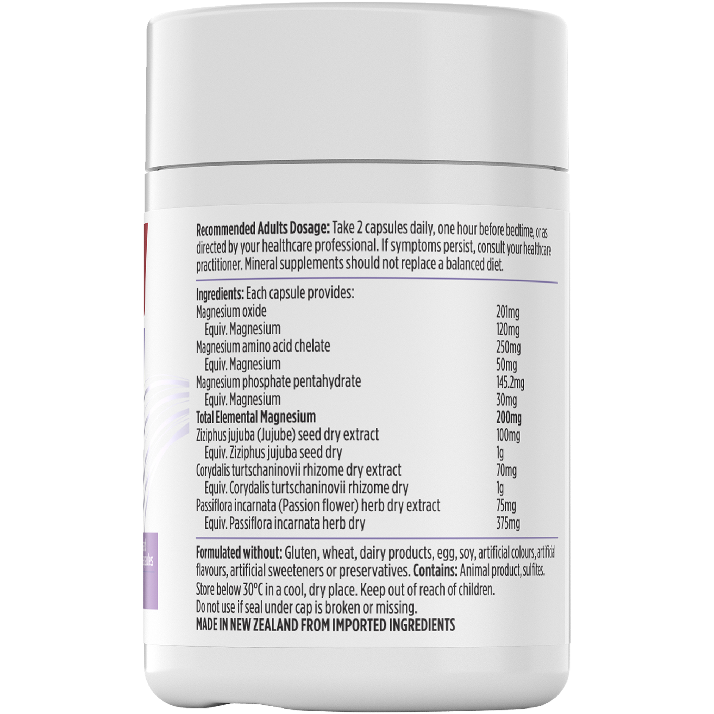 NUTRALIFE MAGNESIUM SLEEP 30 CAPSULES - Image 2