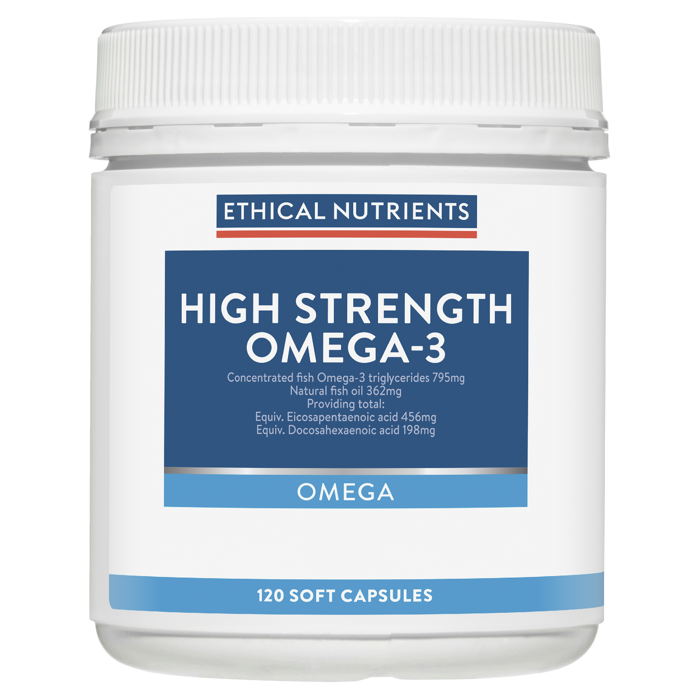ETHICAL NUTRIENTS HIGH STRENGTH OMEGA 3 120 CAPSULES - Image 6