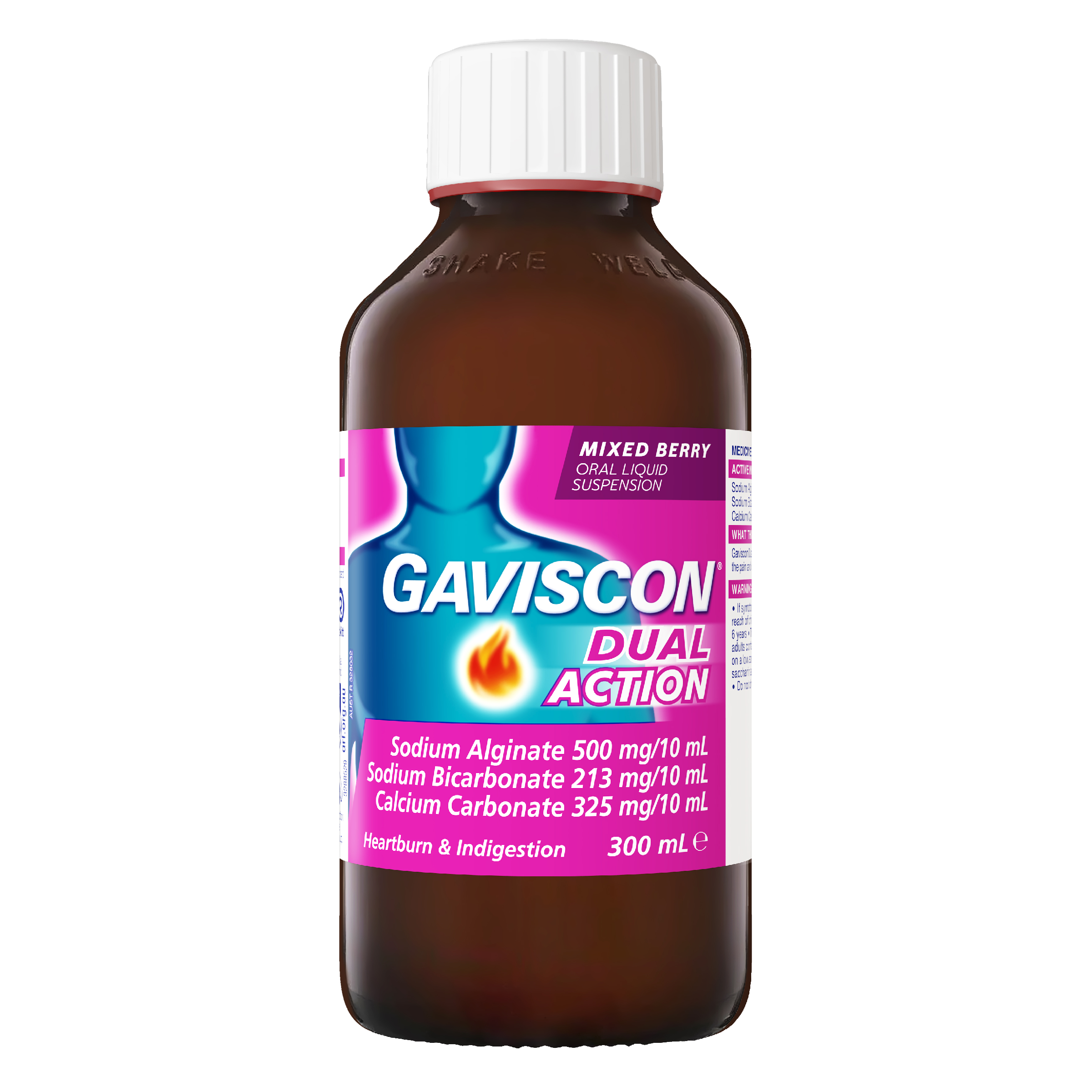 GAVISCON DUAL ACTION MIXED BERRY LIQUID 300ML - Image 2