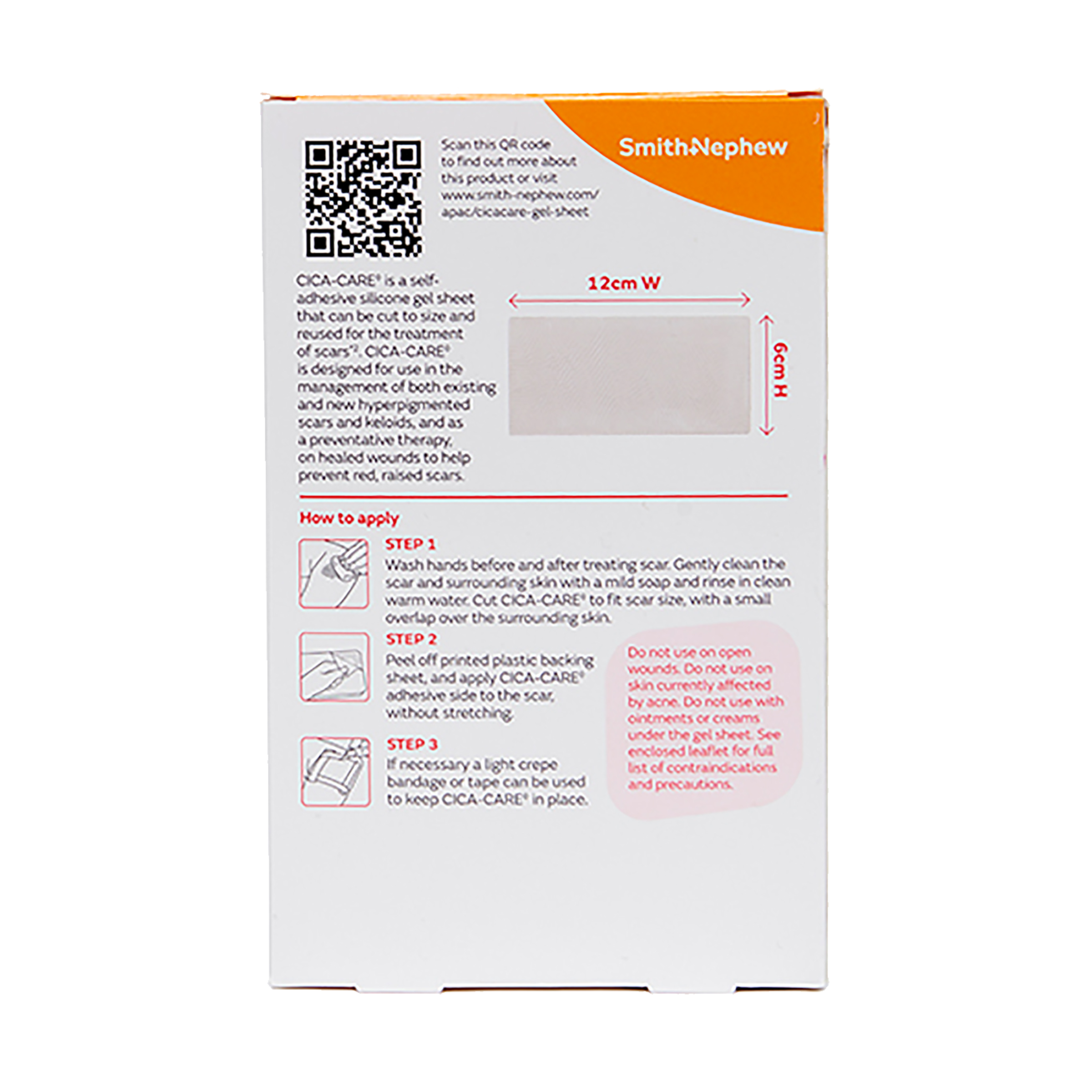 CICA-CARE SILICONE GEL SCAR SHEET 12CM X 6CM - Image 3