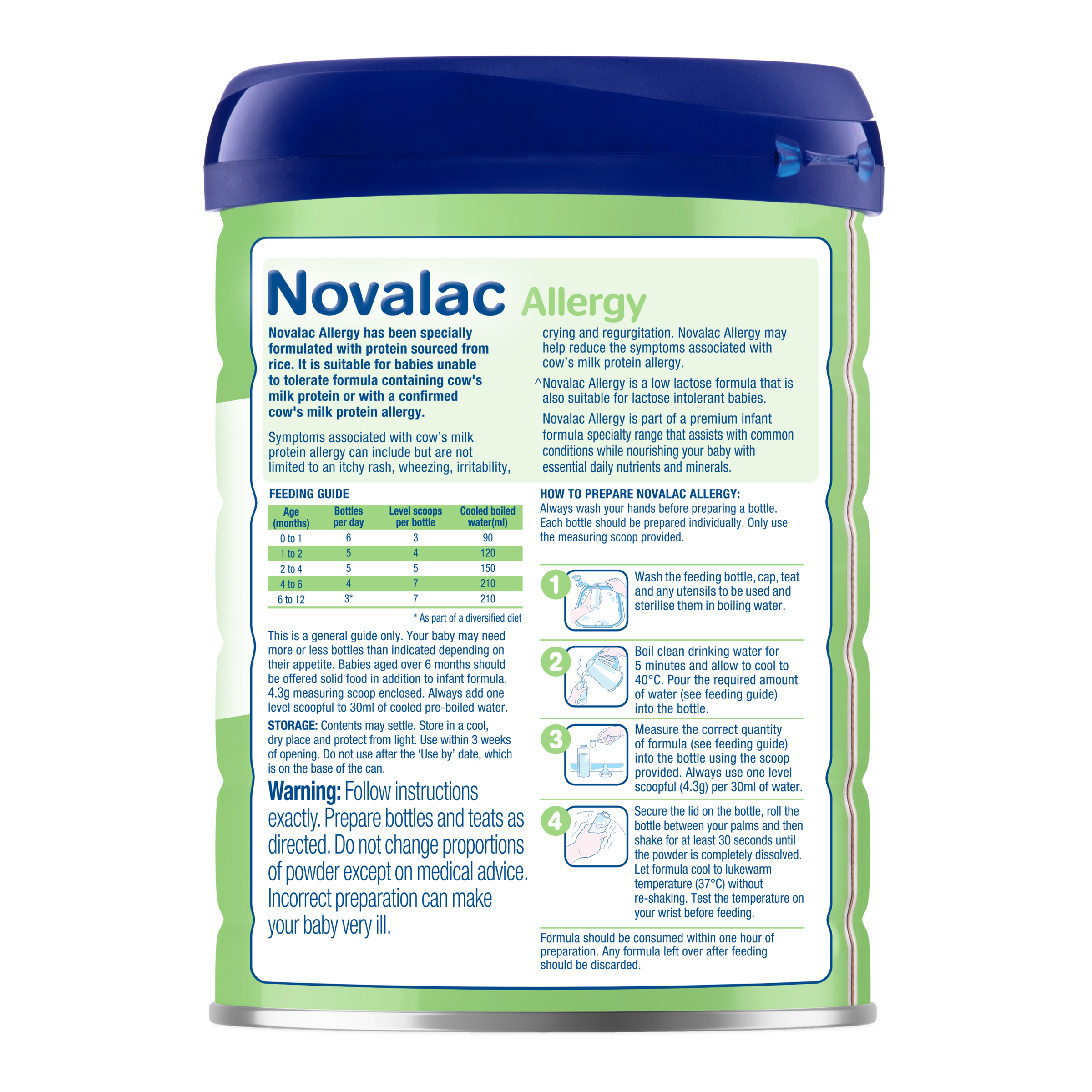 NOVALAC ALLERGY INFANT FORMULA 800G - Image 3