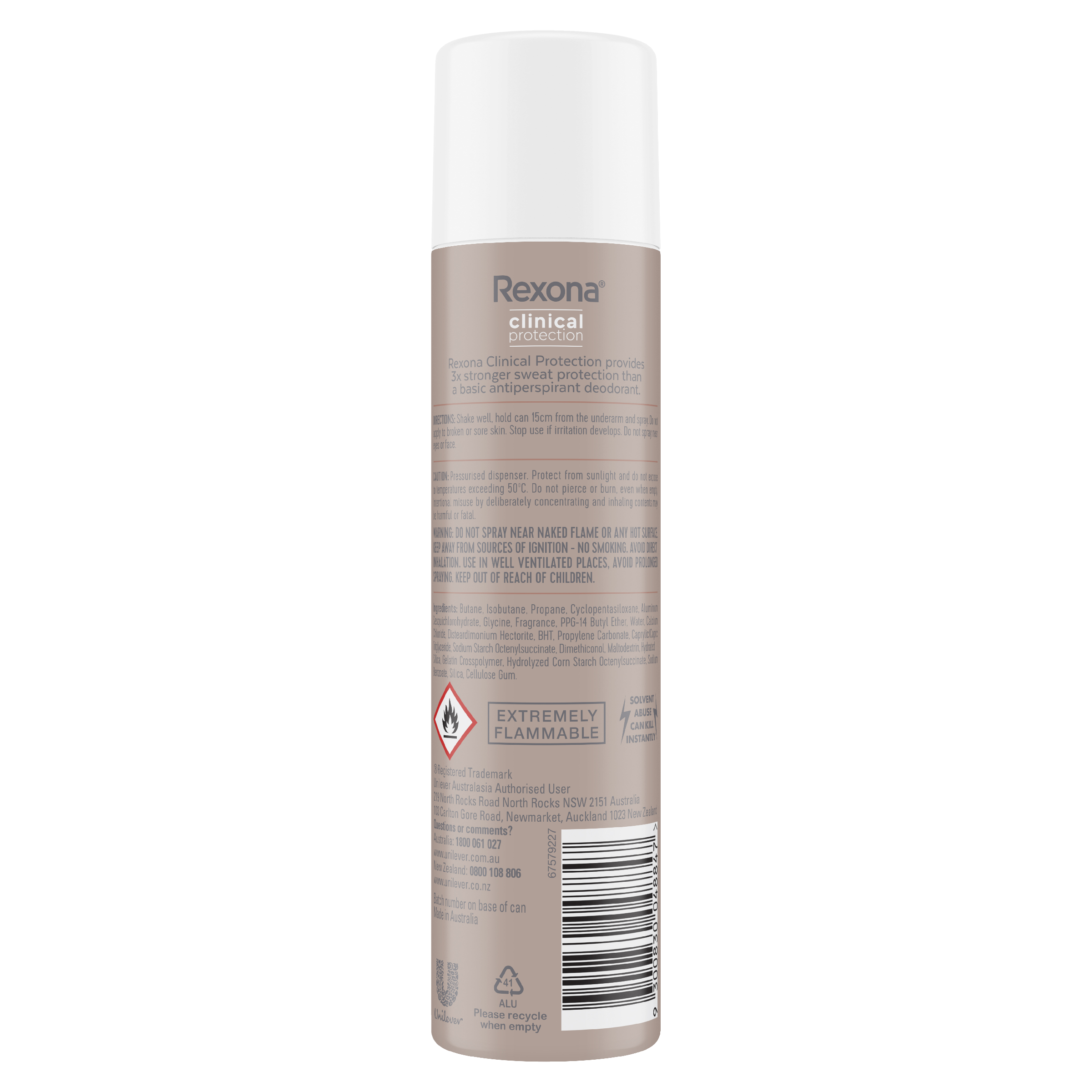 REXONA WOMEN CLINICAL ANTIPERSPIRANT SUMMER STRENGTH 96HR 180ML - Image 2