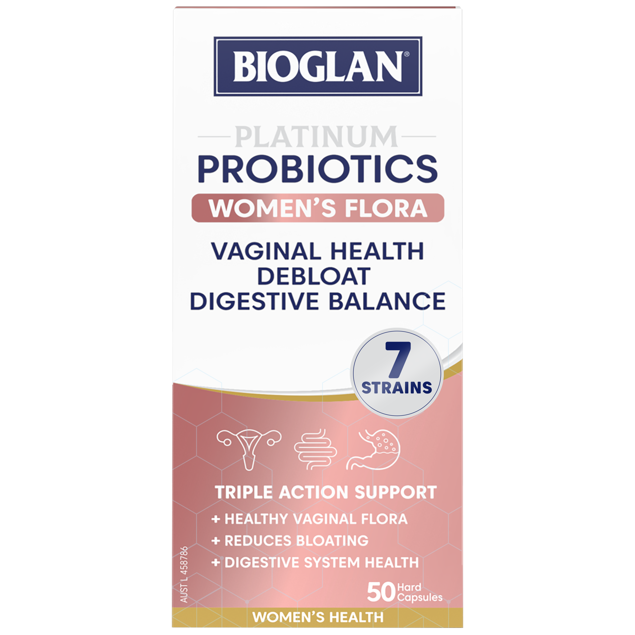 BIOGLAN PLATINUM PROBIOTICS WOMENS FLORA 50 TABLETS - Image 2