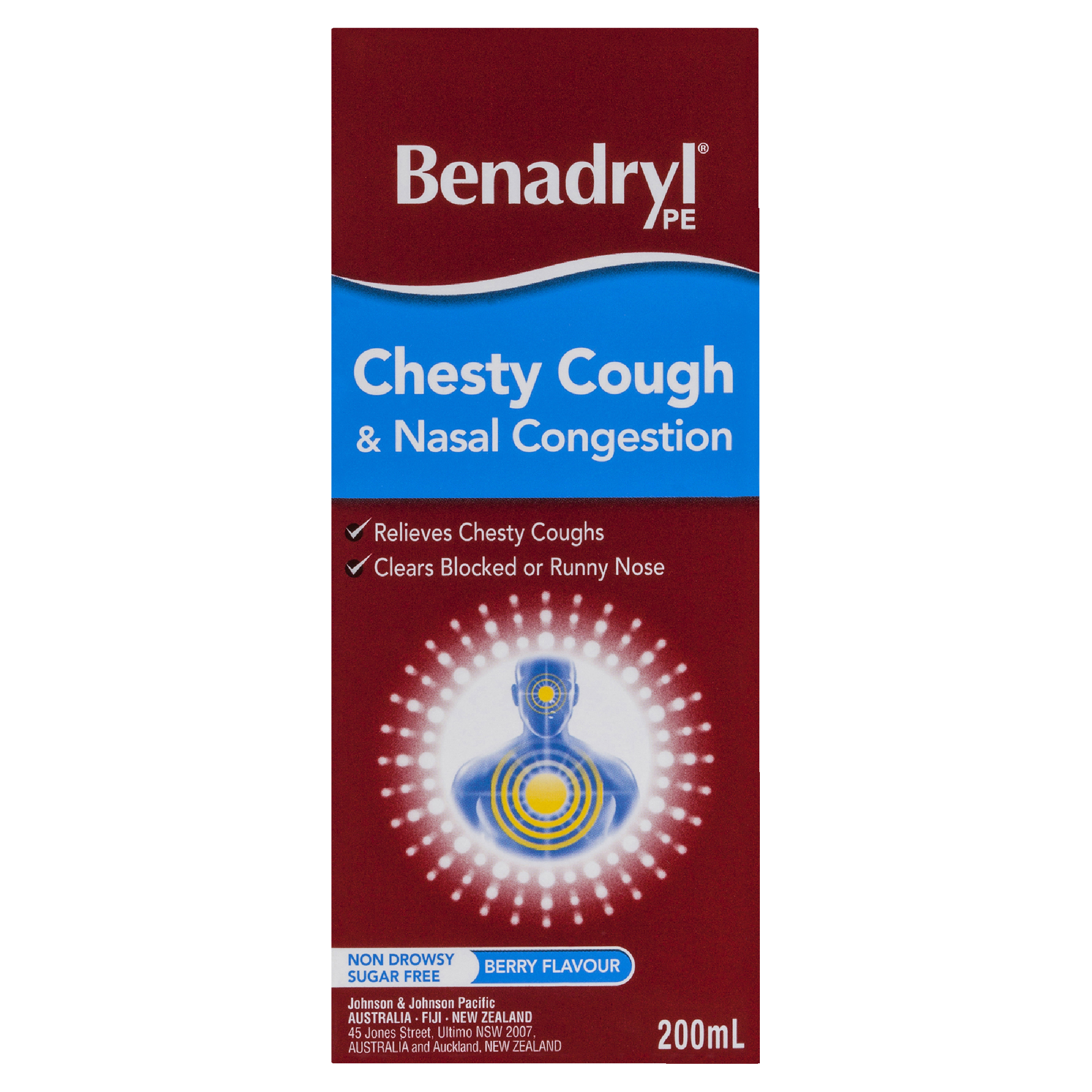BENADRYL PE CHESTY COUGH & NASAL 200ML - Image 3