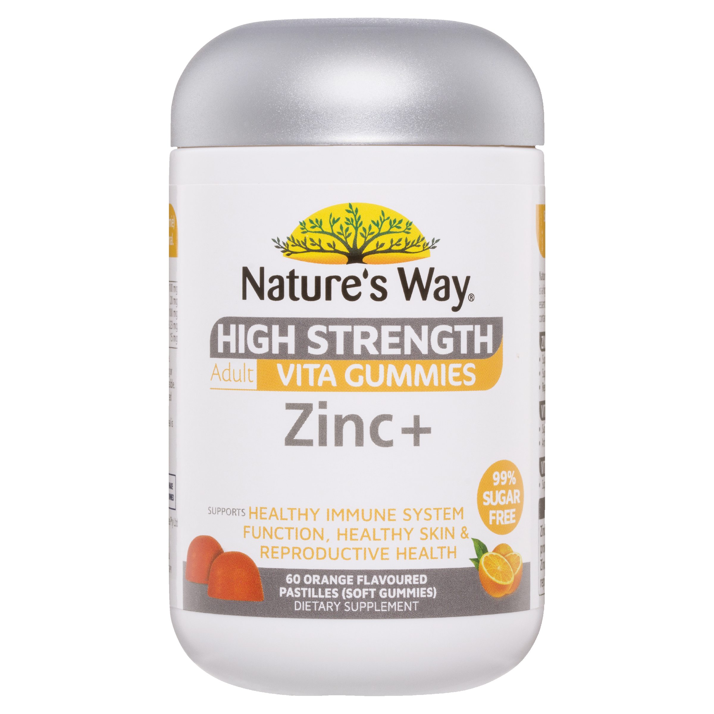 NATURES WAY HIGH STRENGTH ZINC + GUMMIES 60
