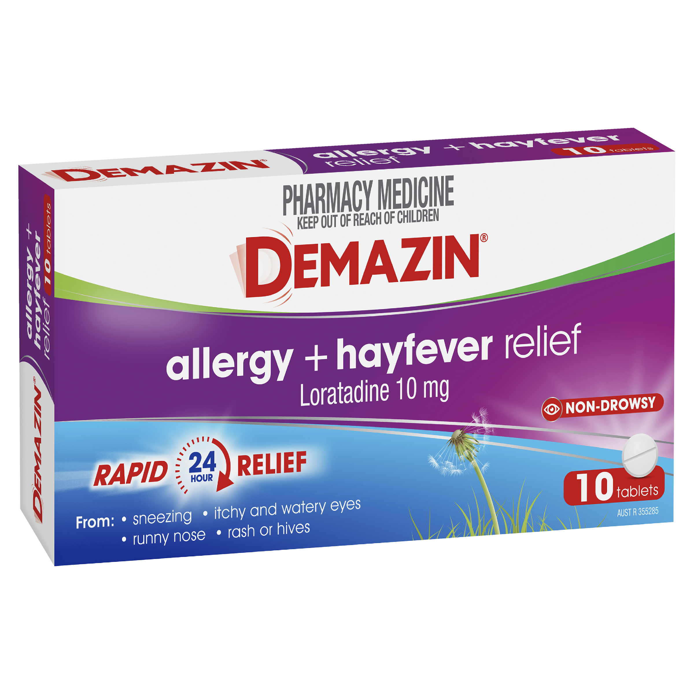 DEMAZIN ALLERGY + HAYFEVER 10 TABLETS