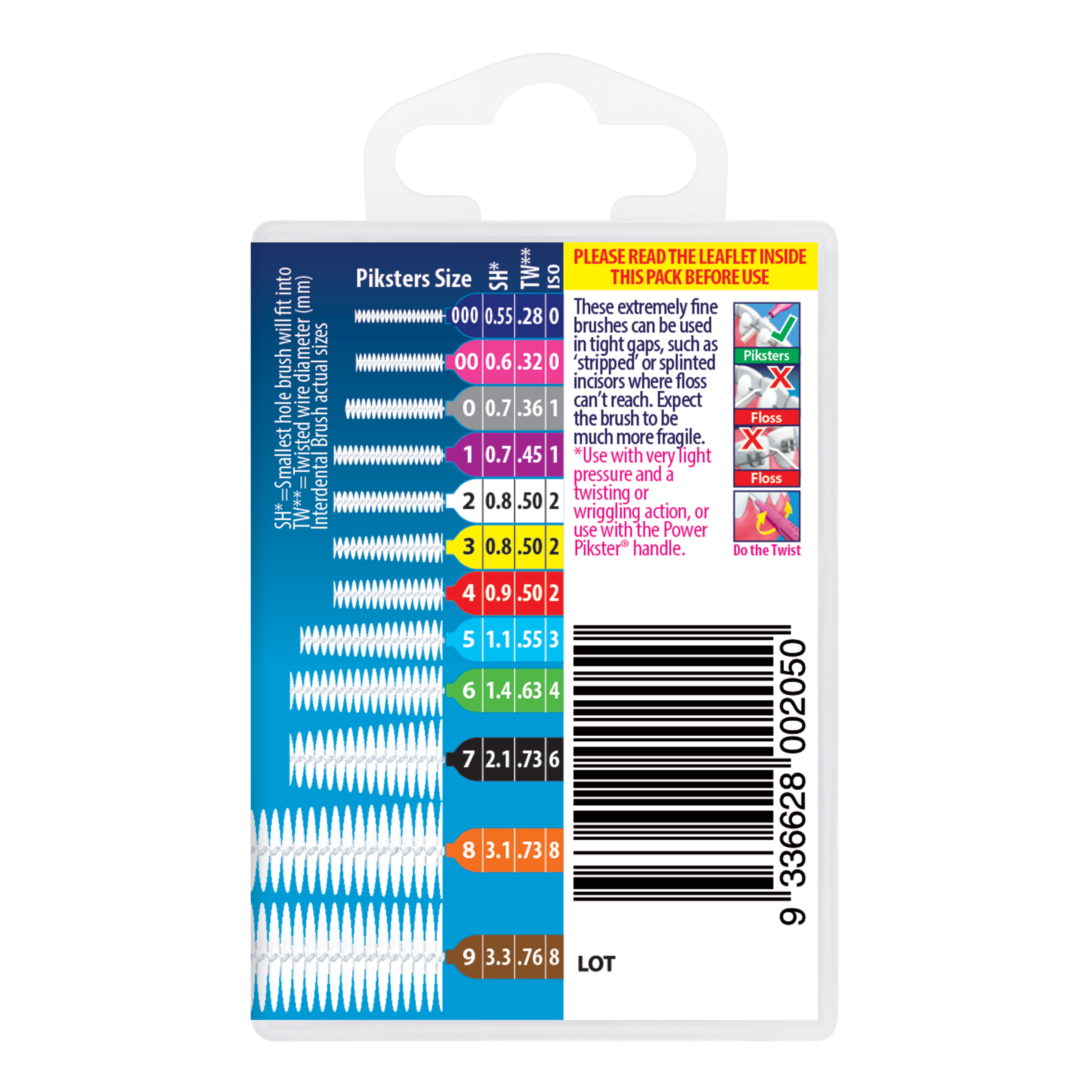 PIKSTERS INTERDENTAL BRUSH SIZE 00 PINK 40 PACK - Image 4