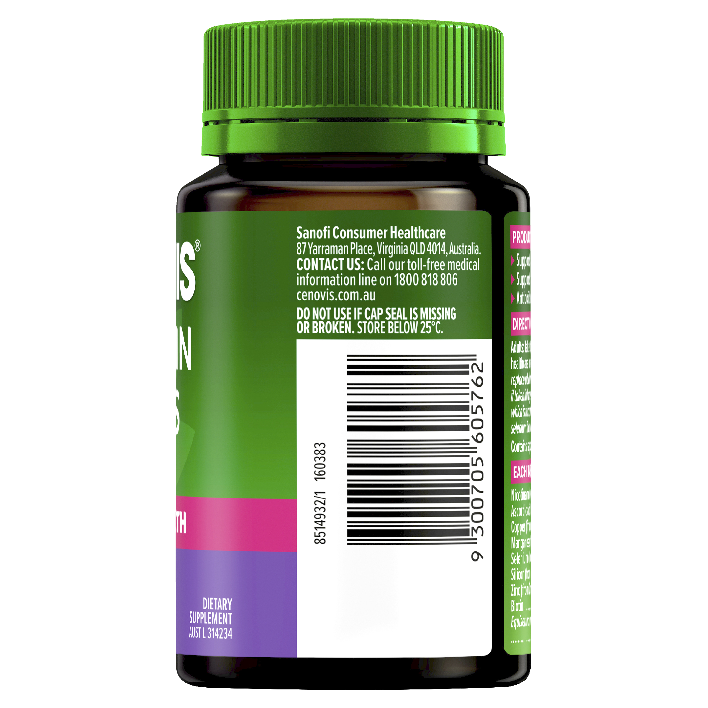 CENOVIS HAIR, SKIN & NAILS 60 TABLETS - Image 9