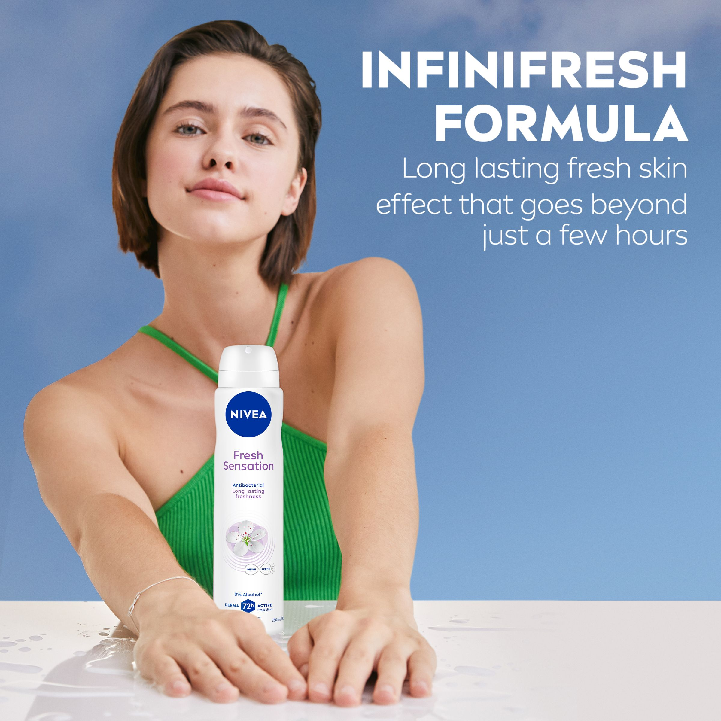 NIVEA WOMEN ANTIPERSPIRANT FRESH SENSATION 72H 250ML - Image 6