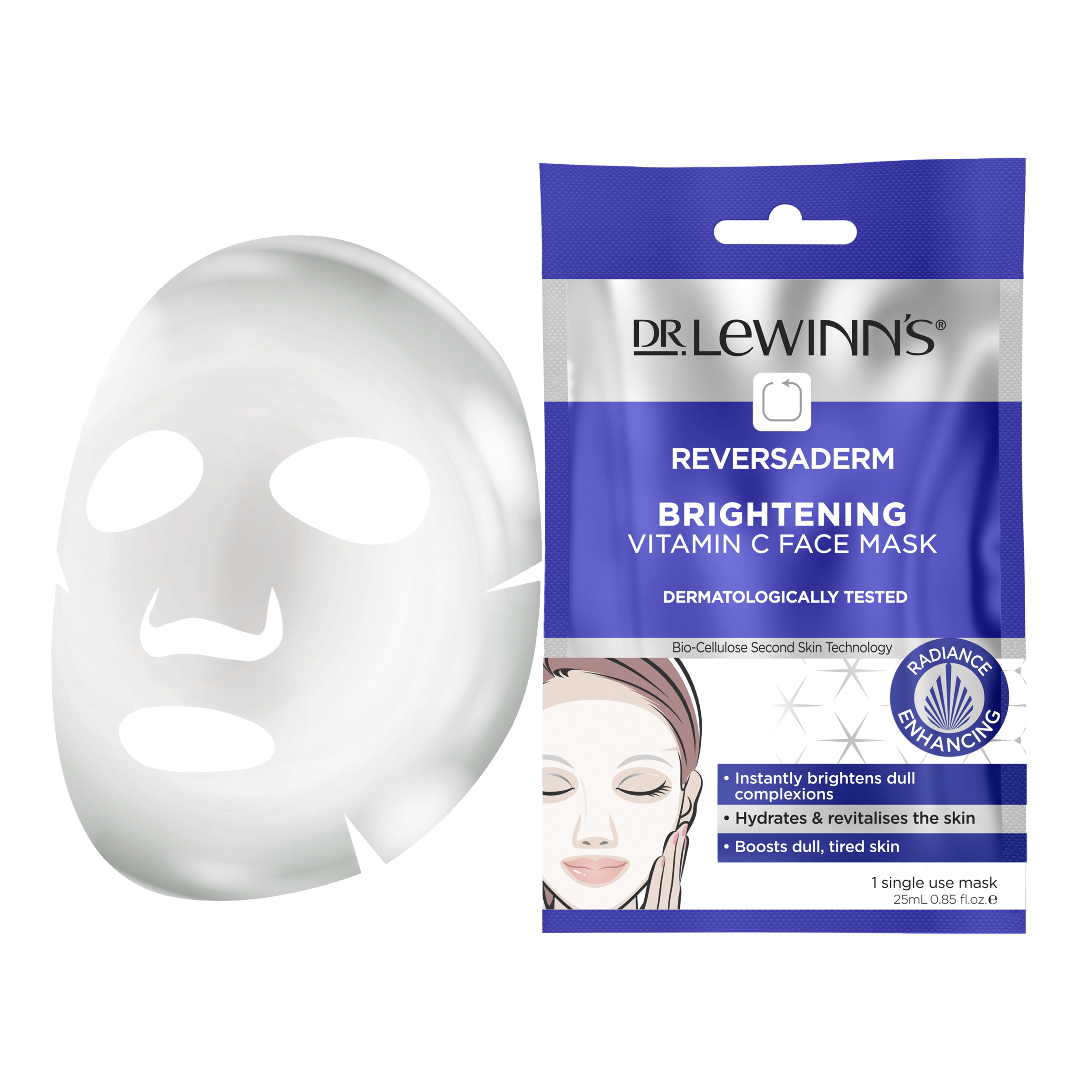 DR LEWINNS BRIGHTENING VITAMIN C FACE MASK 1 PACK - Image 3