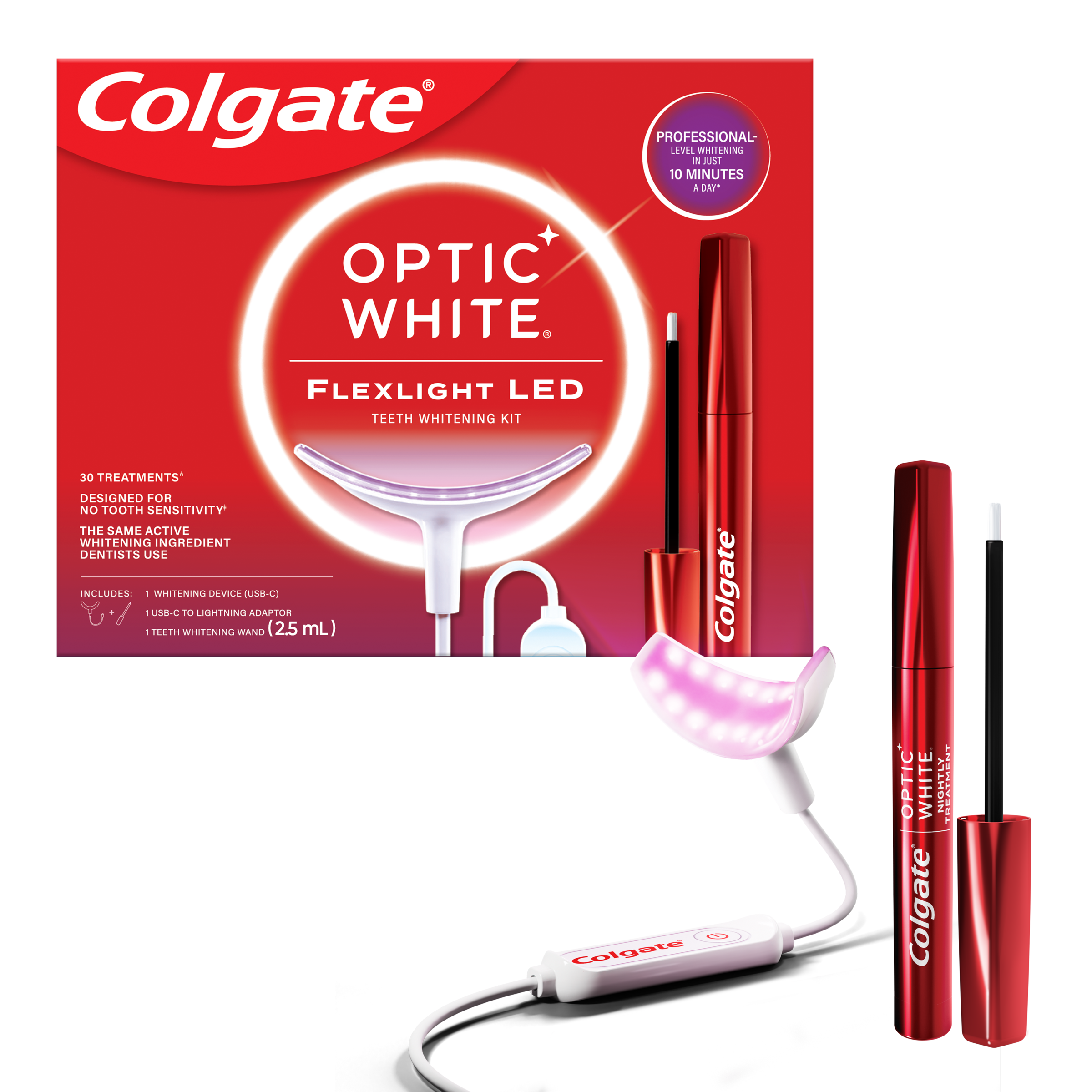 COLGATE OPTIC WHITE FLEXLIGHT LED WHITENING KIT 2 PACK - Image 11
