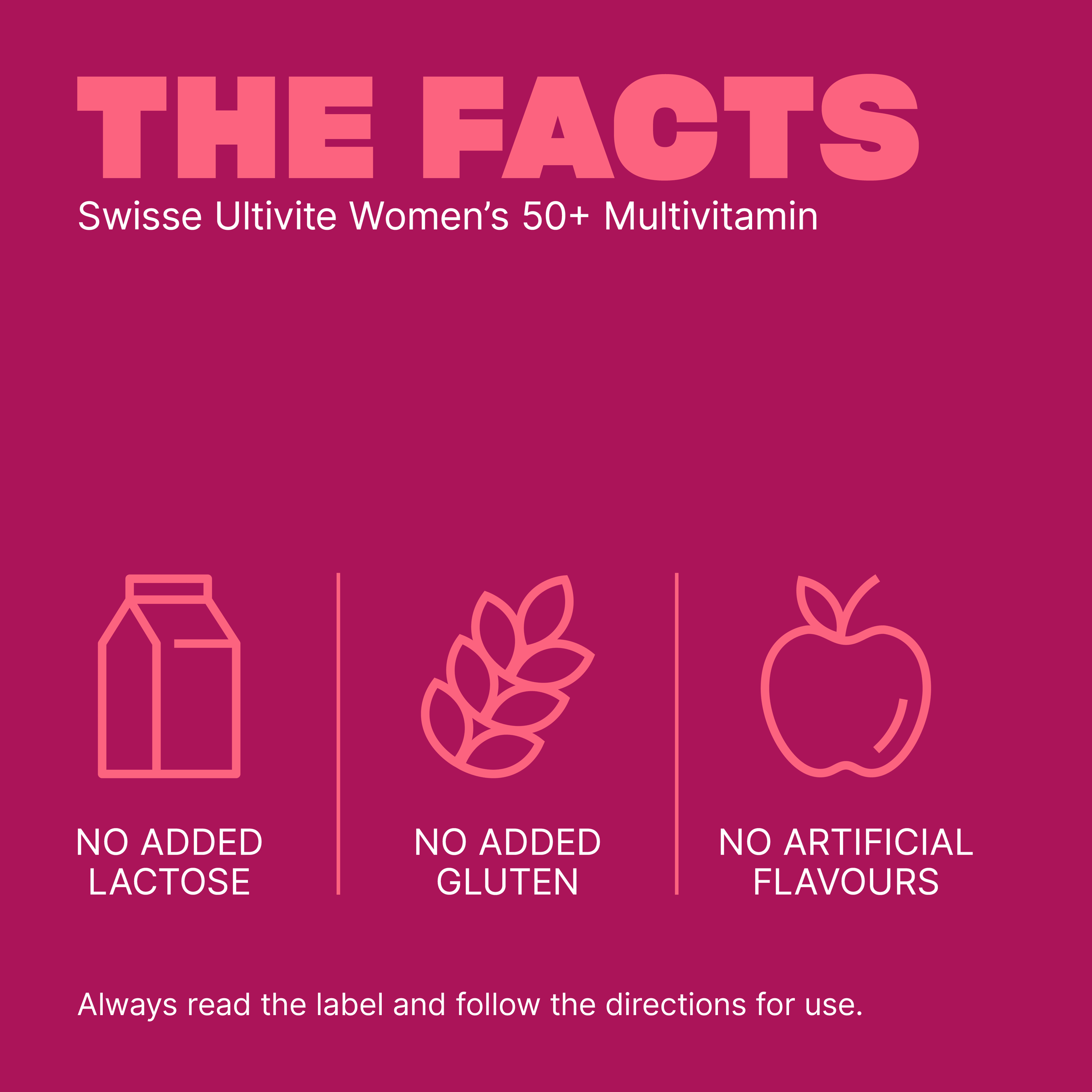 SWISSE ULTIVITE WOMENS 50+ MULTIVITAMIN TABLETS 60 - Image 6