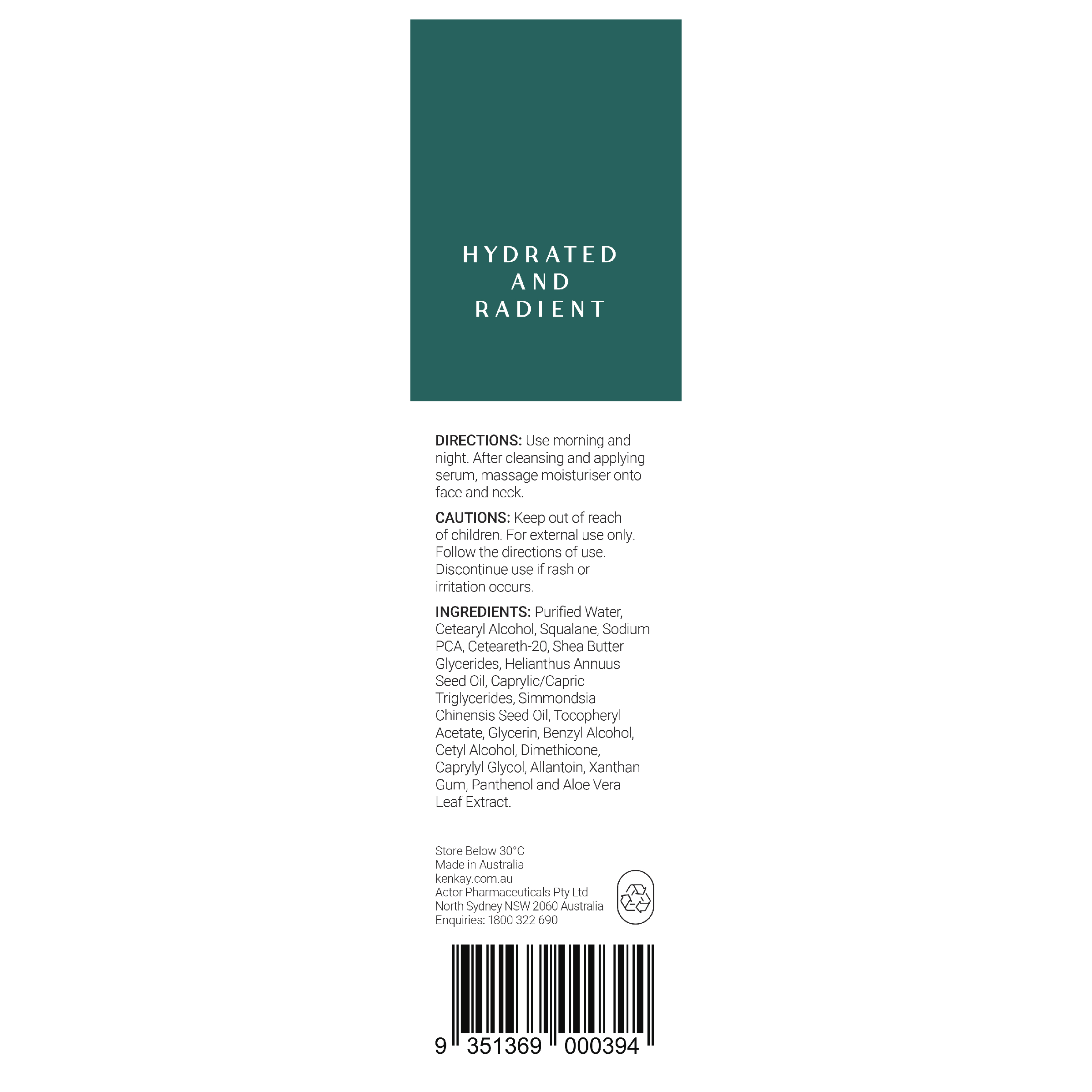 KENKAY DRY SKIN FACIAL MOISTURISER 60ML - Image 2