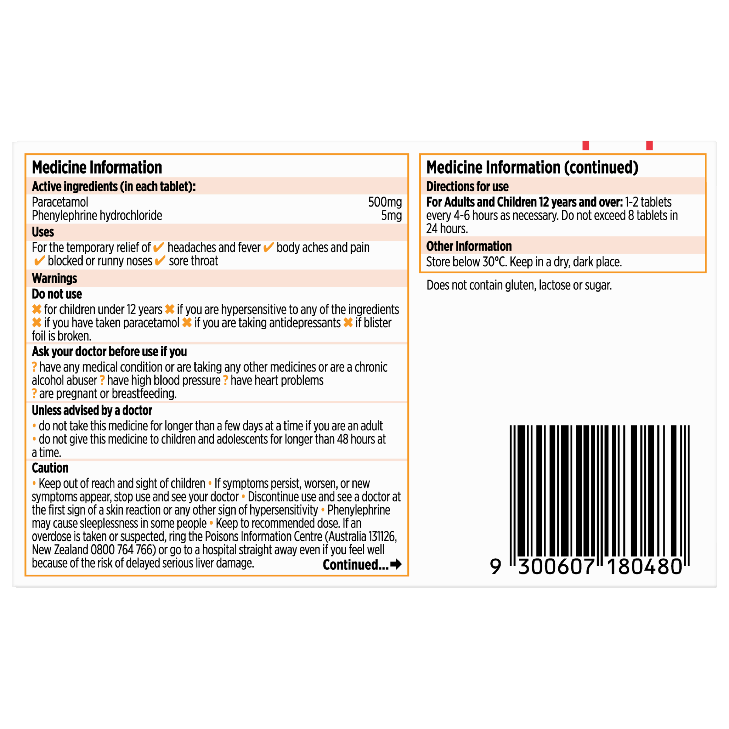 CODRAL COLD & FLU PE 24 TABLETS - Image 4