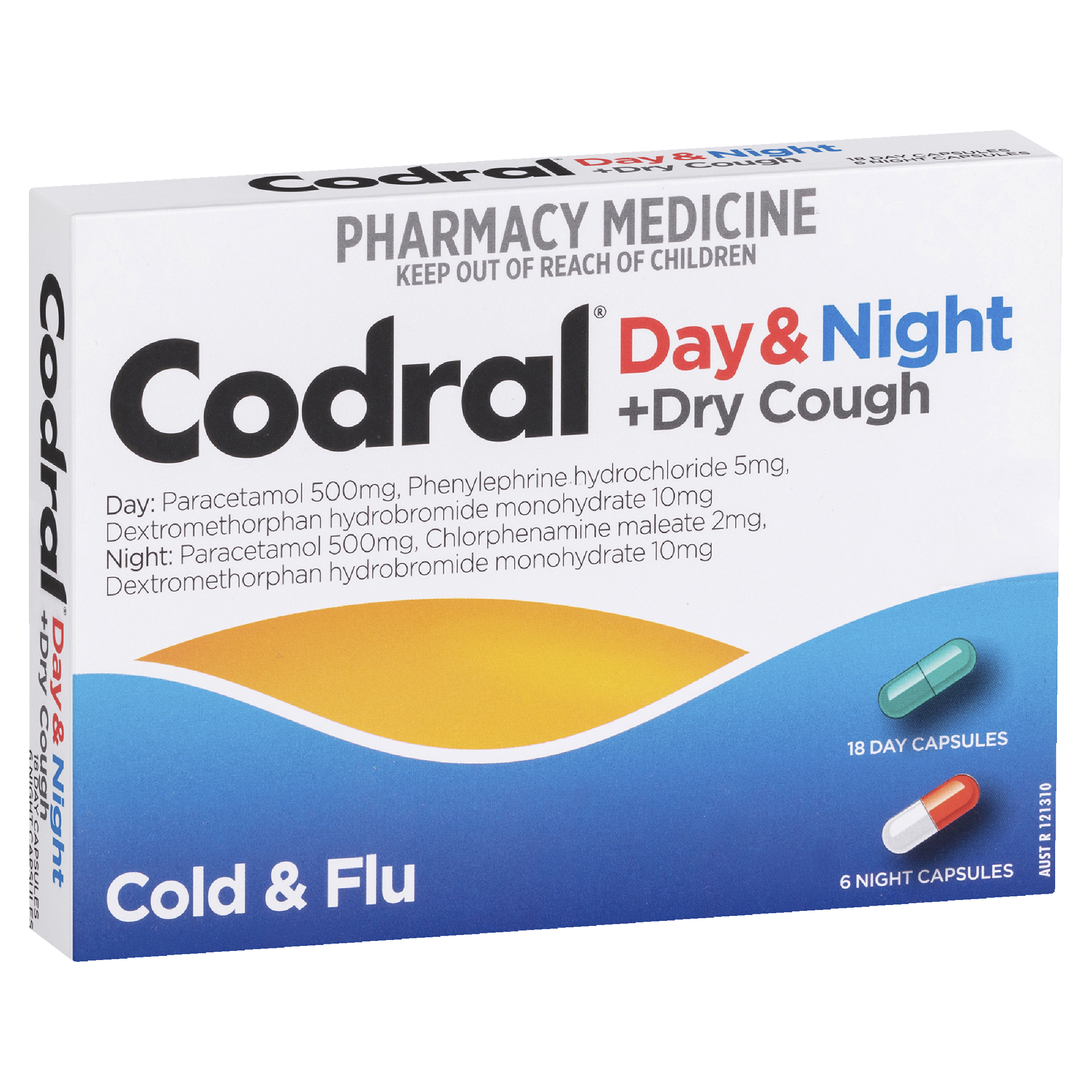 CODRAL COLD & FLU + COUGH PE 24 CAPSULES