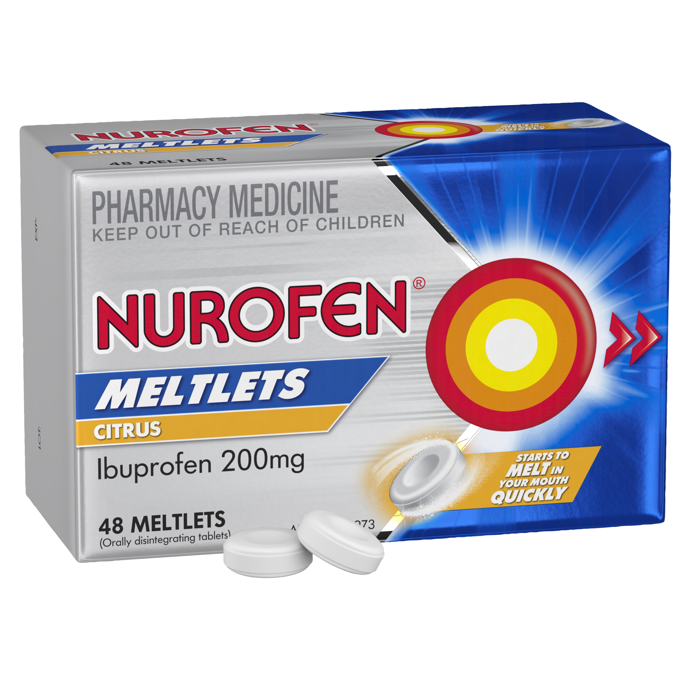 NUROFEN CITRUS 200MG 48 MELTLETS