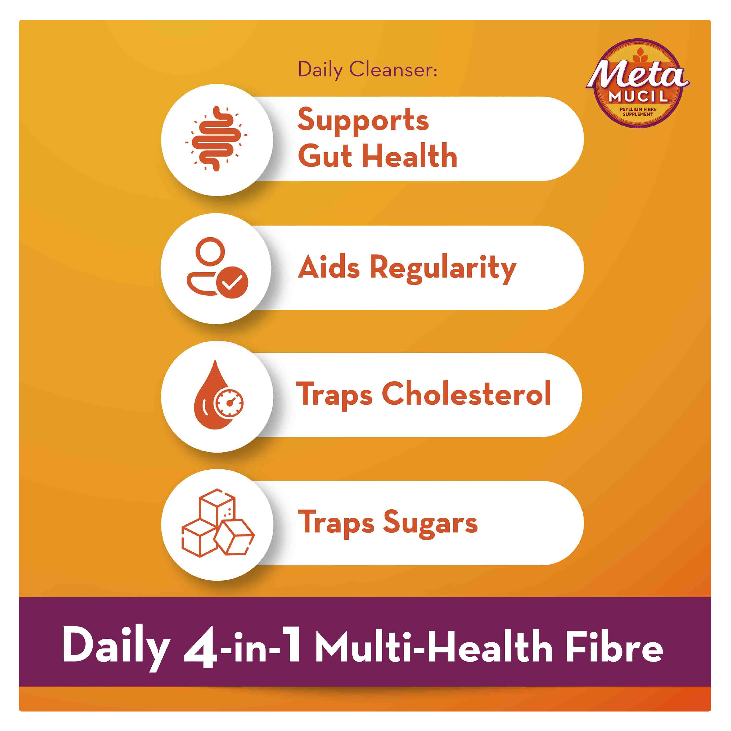 METAMUCIL NATURAL GRANULAR 504G 72 DOSES - Image 4