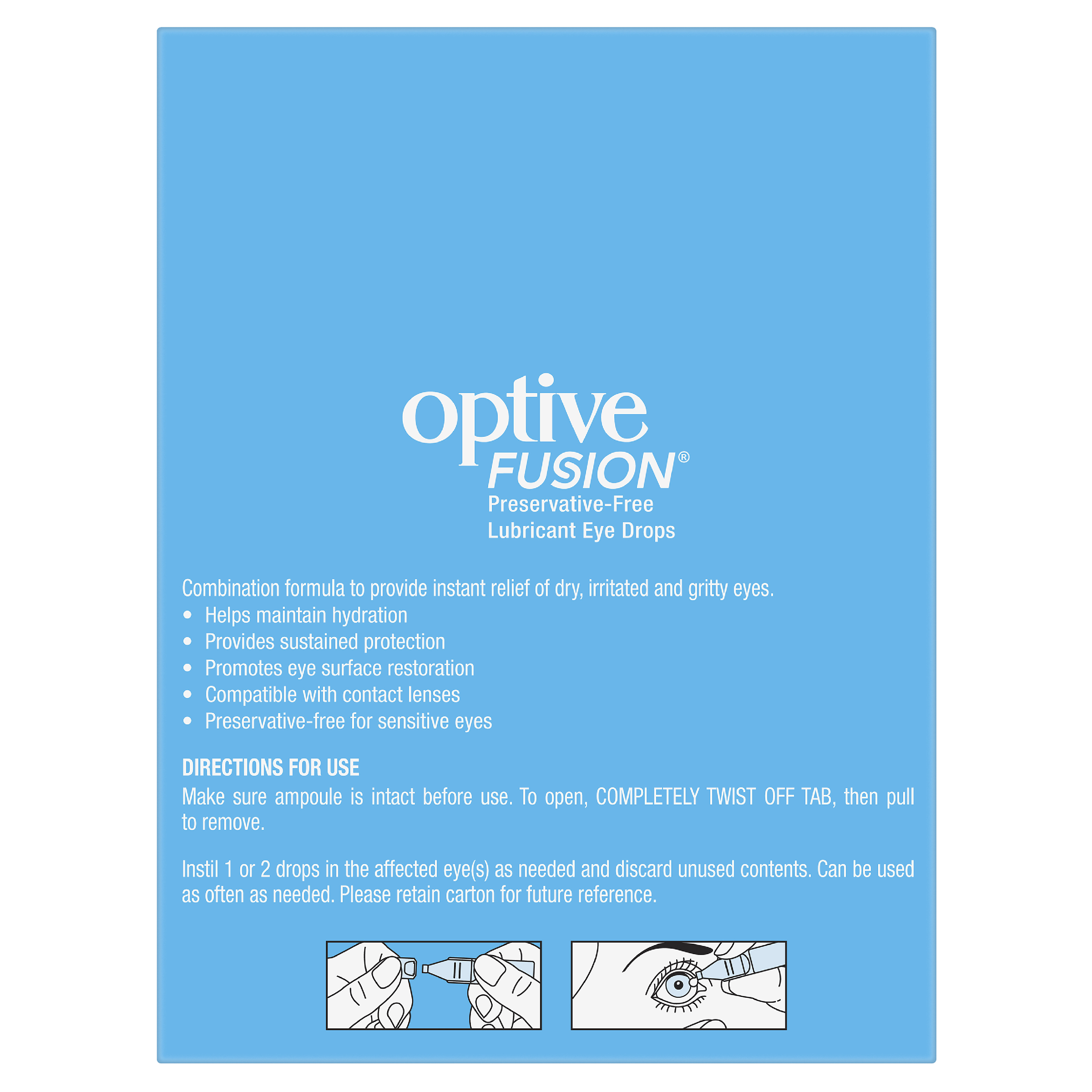 OPTIVE FUSION LUBRICANT EYE DROPS  0.4ML 30 PACK - Image 4