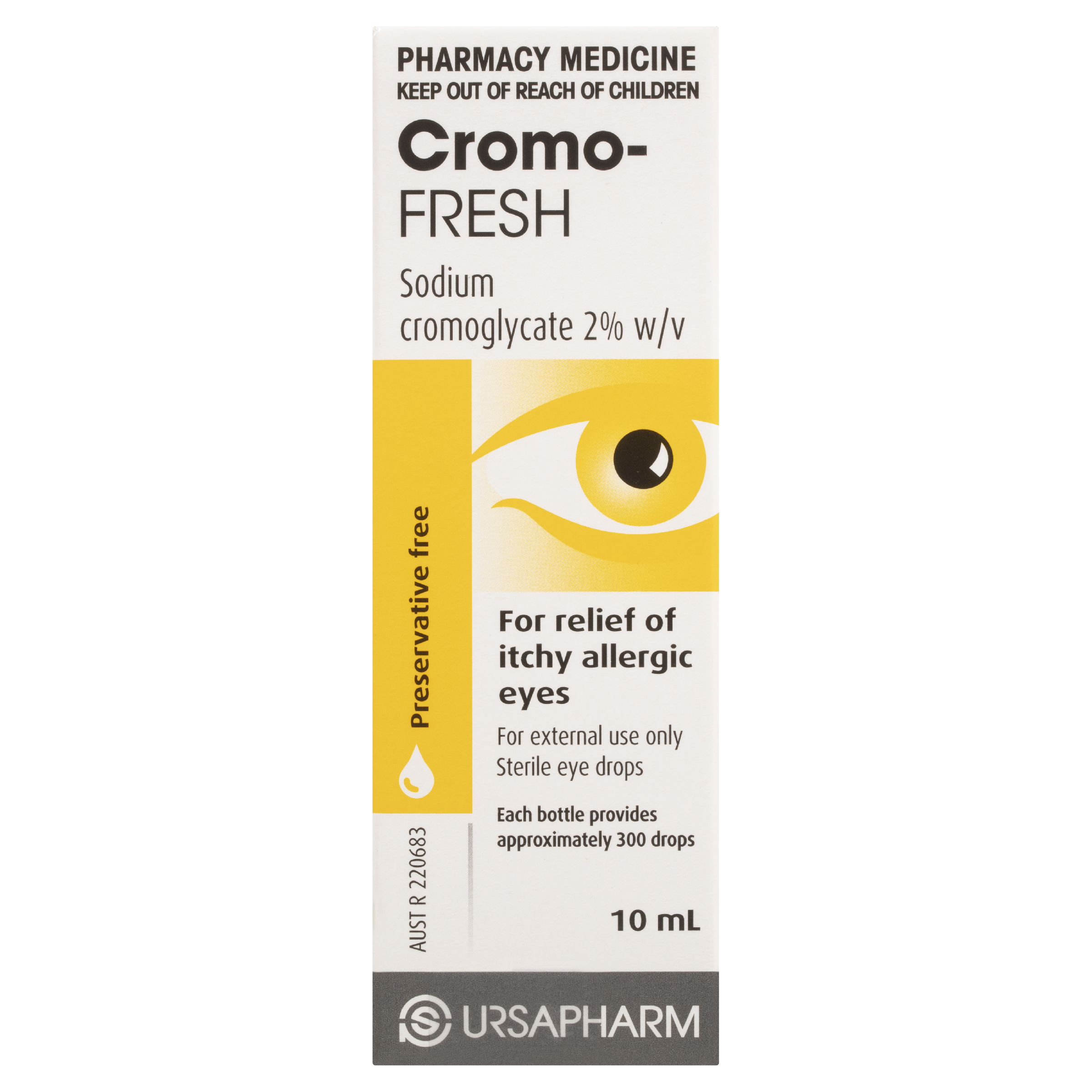 CROMO-FRESH ALLERGY EYE DROPS 10ML - Image 2