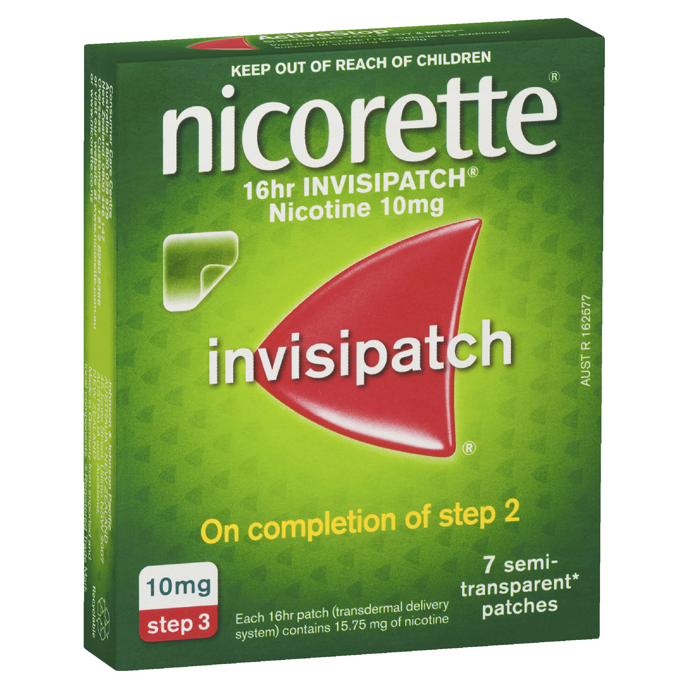 NICORETTE INVISIPATCH STEP 3 10MG 7 PACK