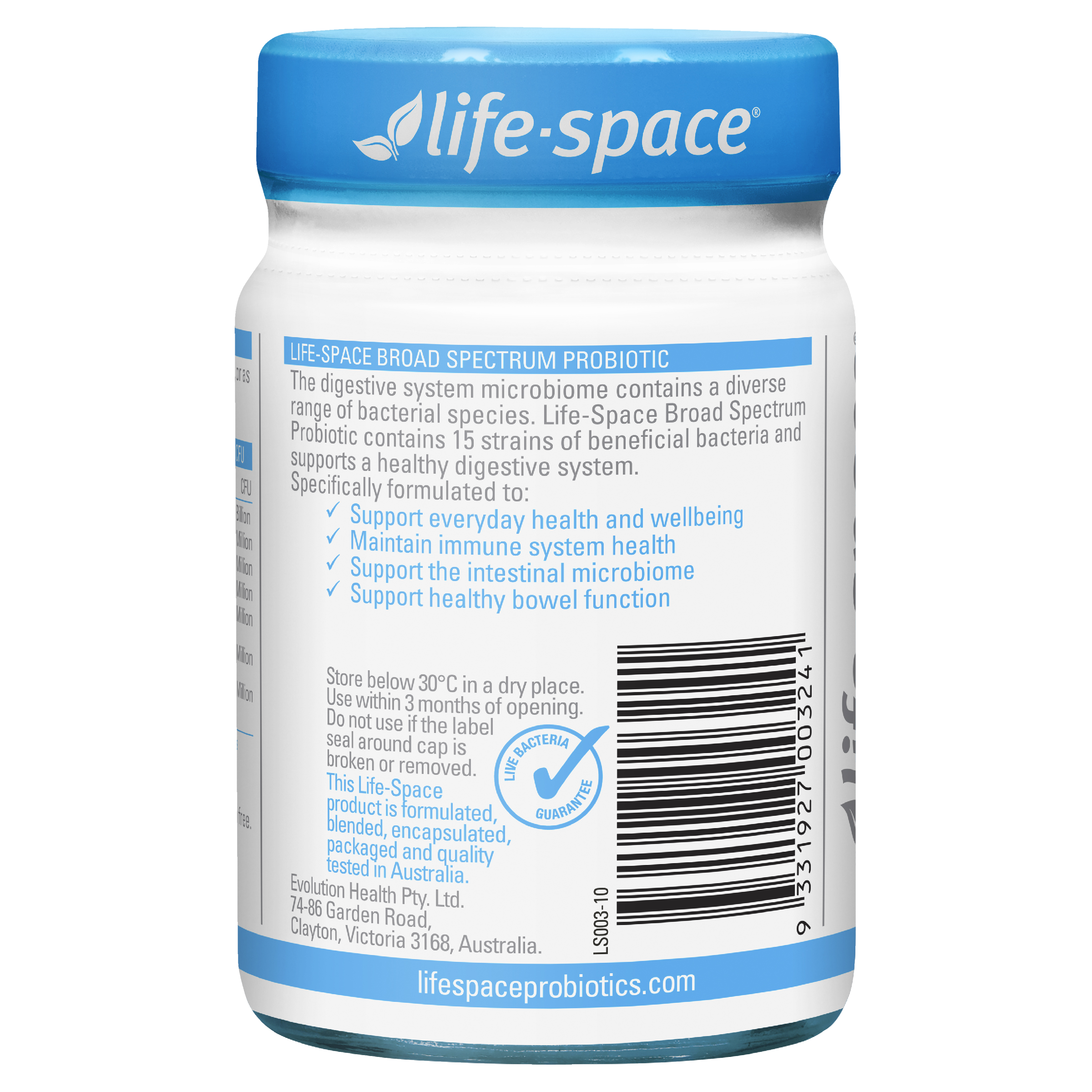 LIFE SPACE BROAD SPECTRUM PROBIOTIC 60 CAPSULES - Image 2