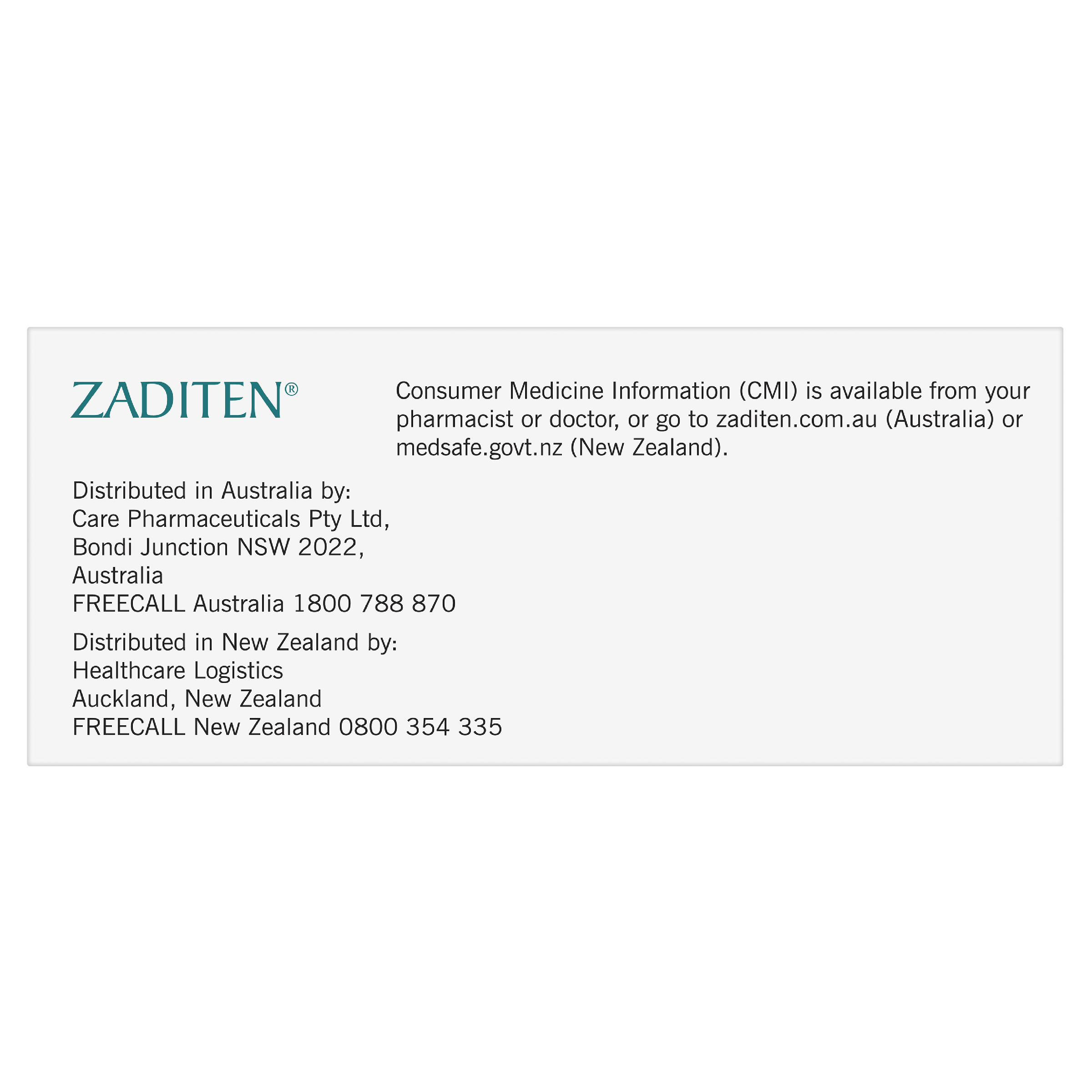 ZADITEN PRESERVATIVE FREE ALLERGY EYE DROPS 0.4ML 20 PACK - Image 7